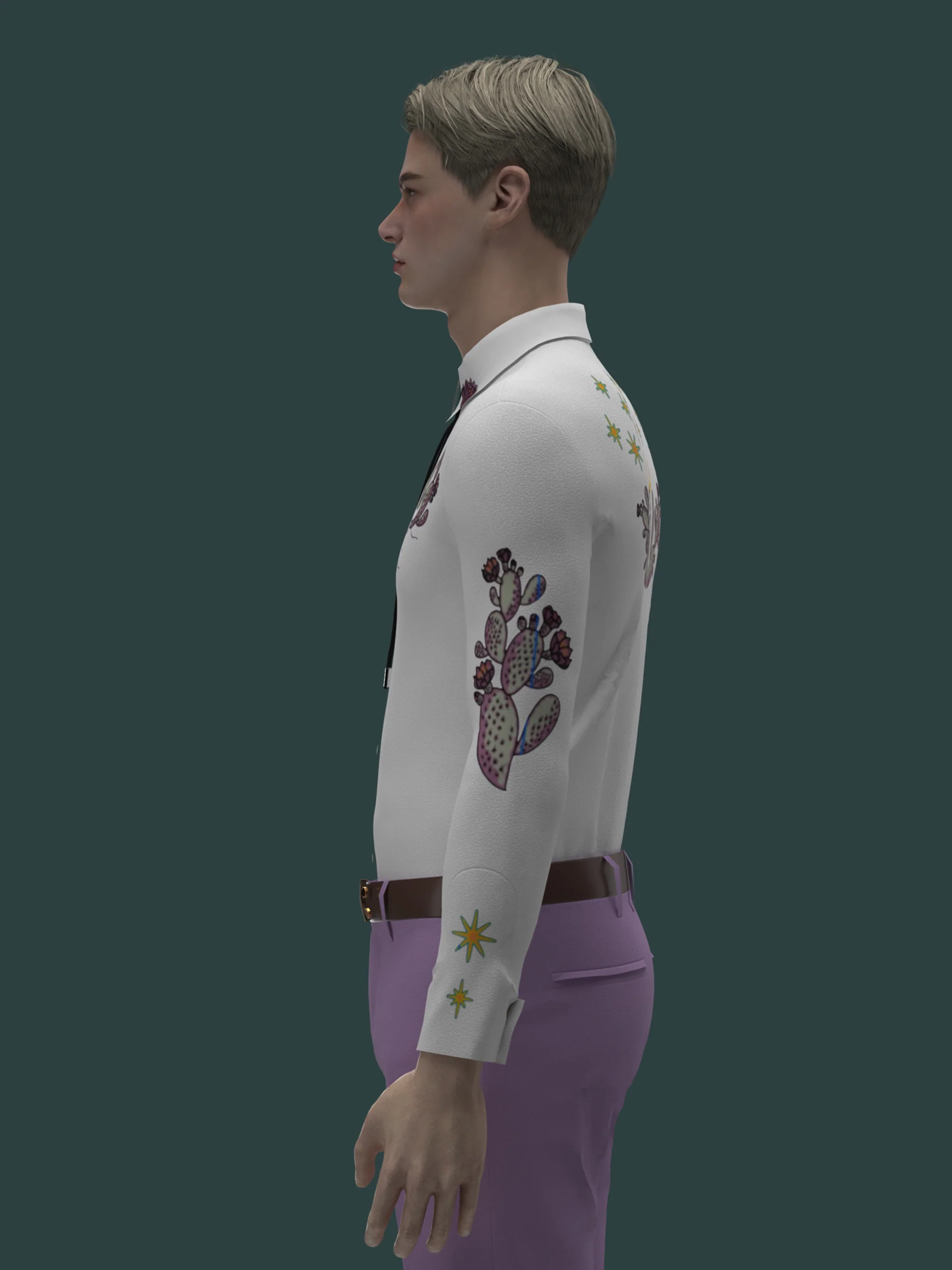 Desert Bloom Embroidered Shirt - Image 3