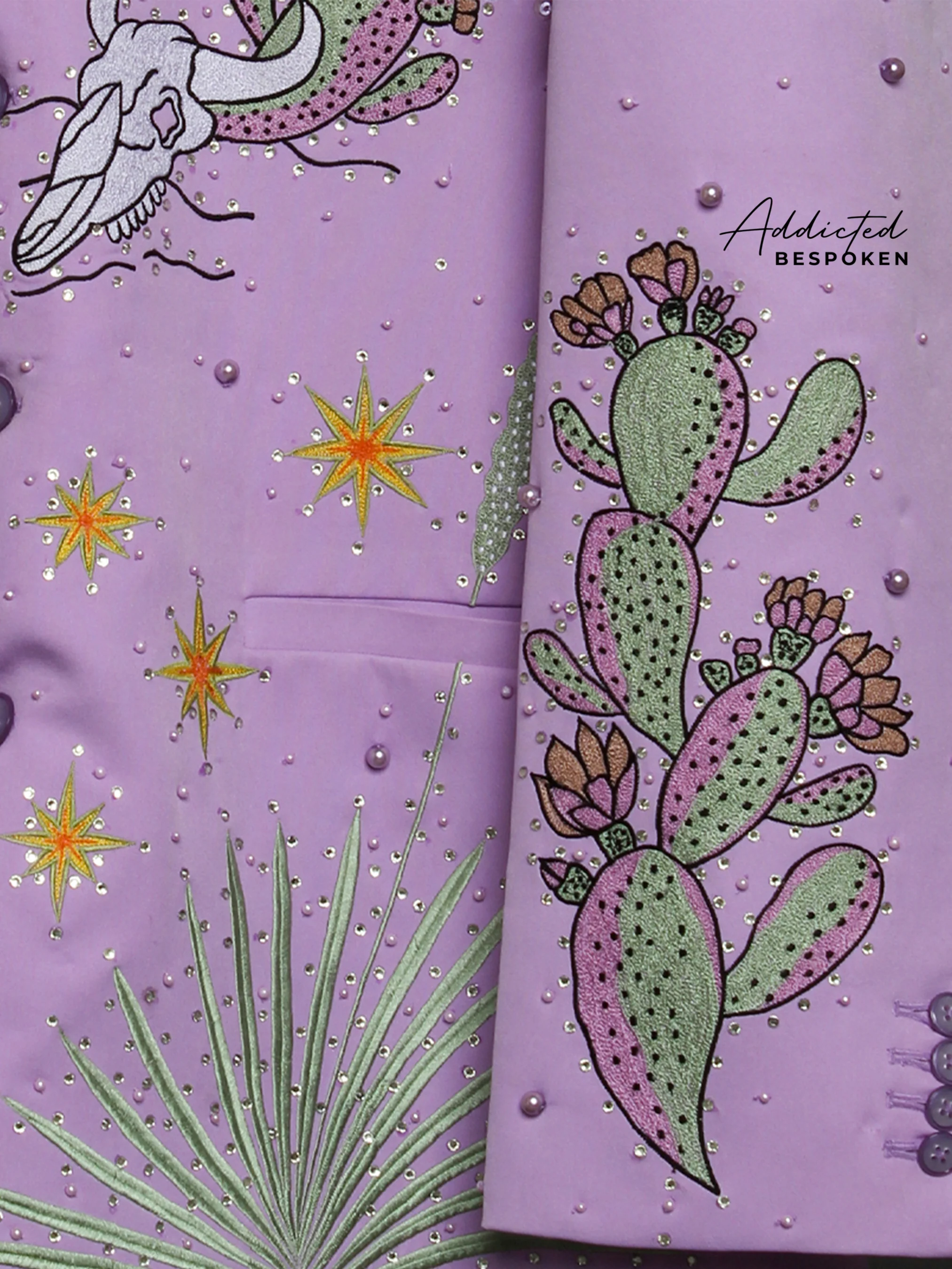 Desert Bloom Embroidered Suit - Image 4