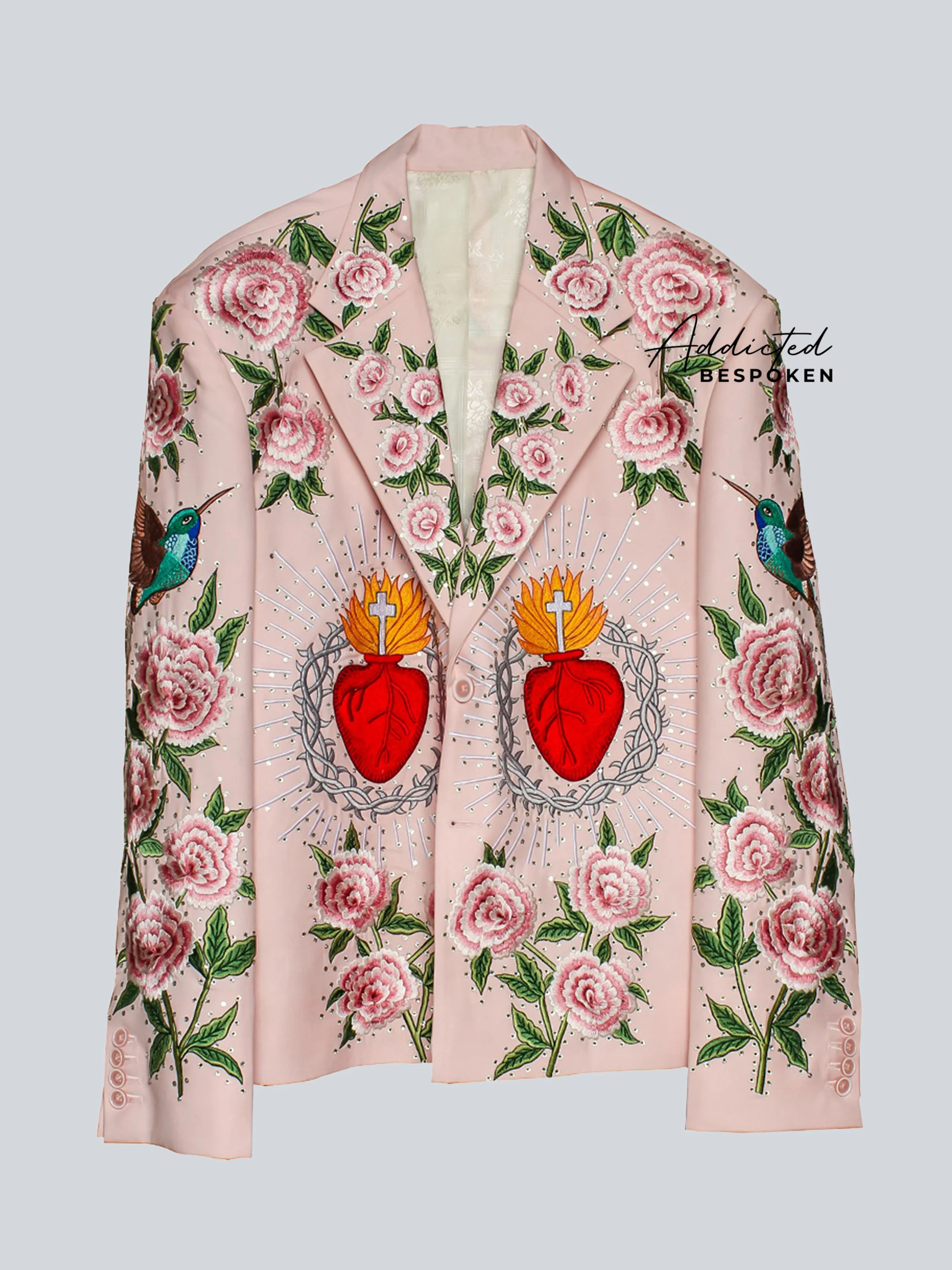 Divine Rose Embroidered Suit