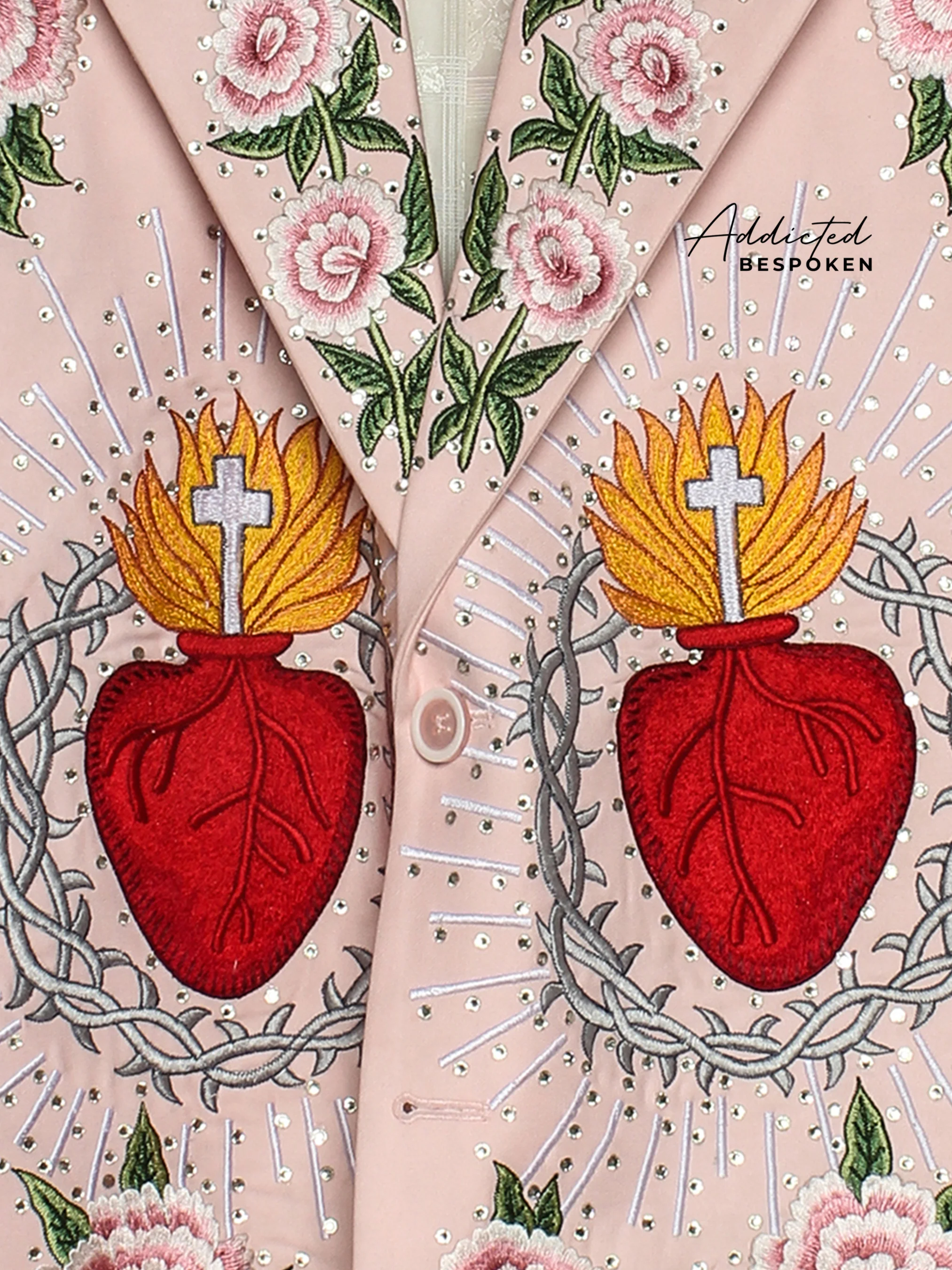 Divine Rose Embroidered Suit - Image 3