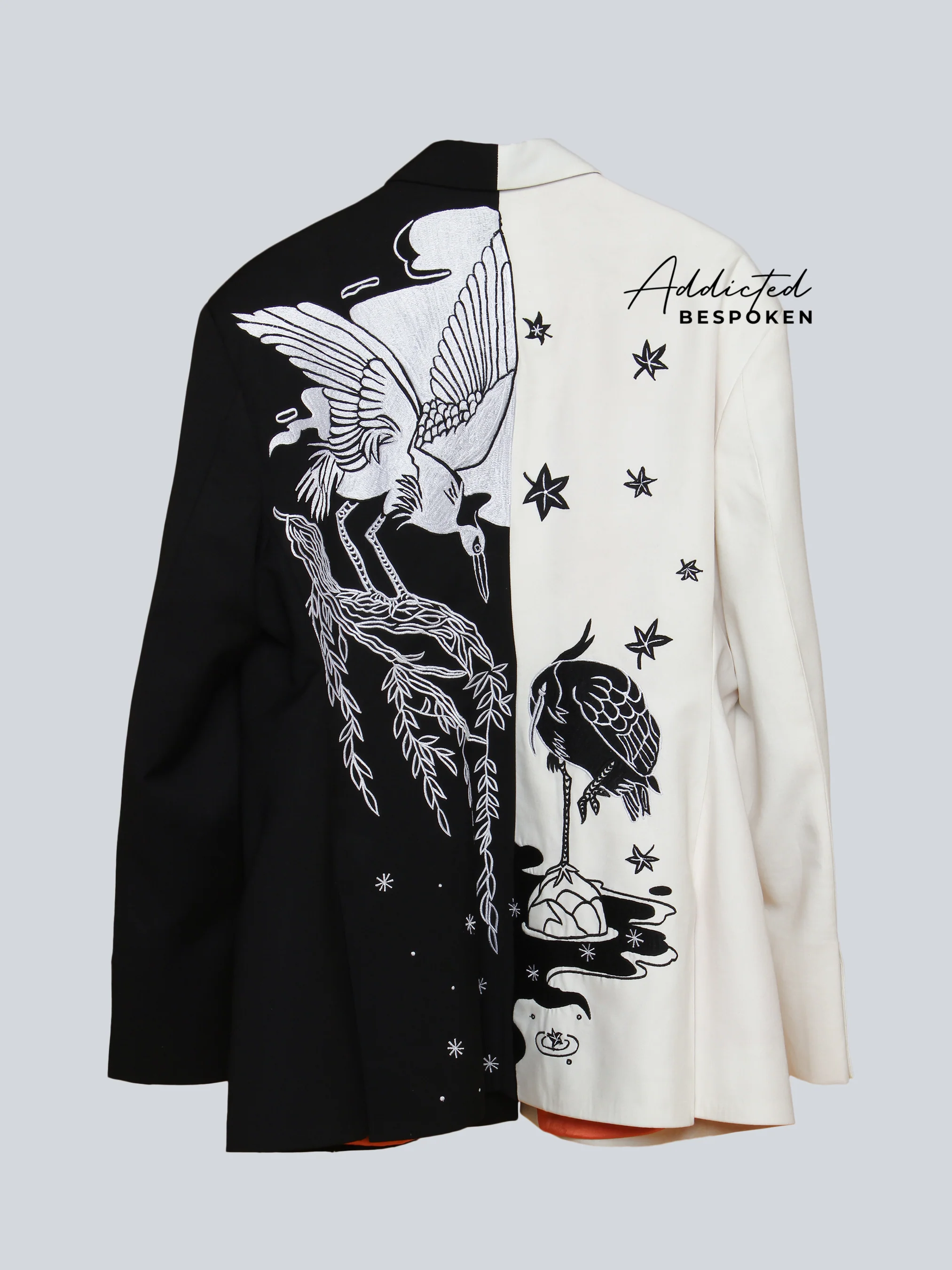 Duality Crane Embroidered Suit - Image 4