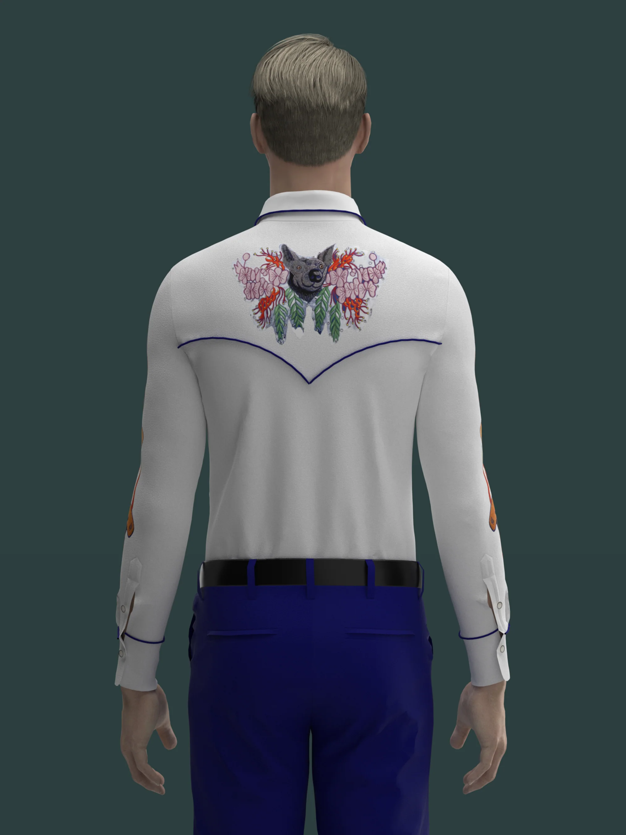 Eccentric Eagle Embroidered Shirt - Image 2