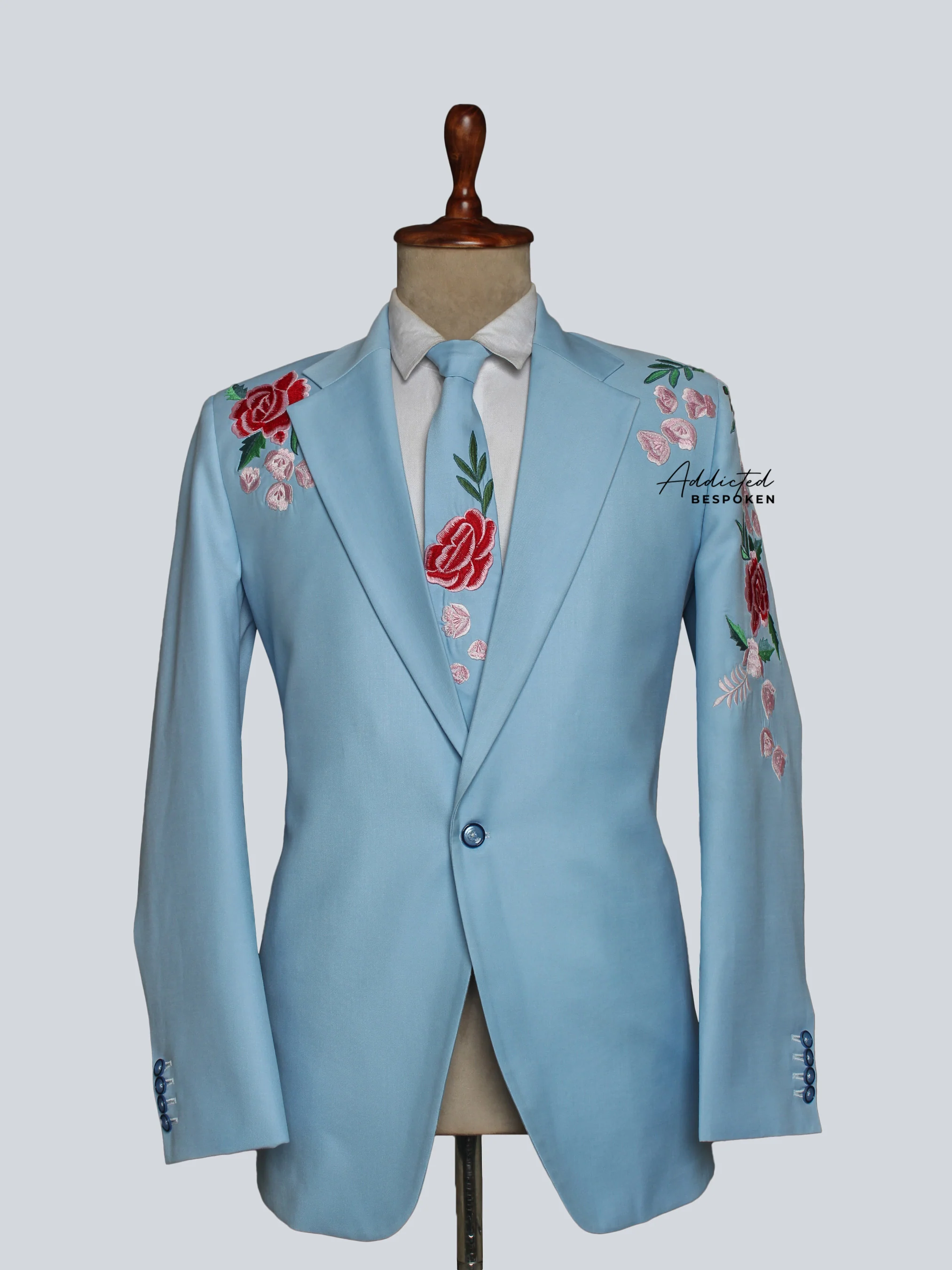 Elegant Floral Western Suit