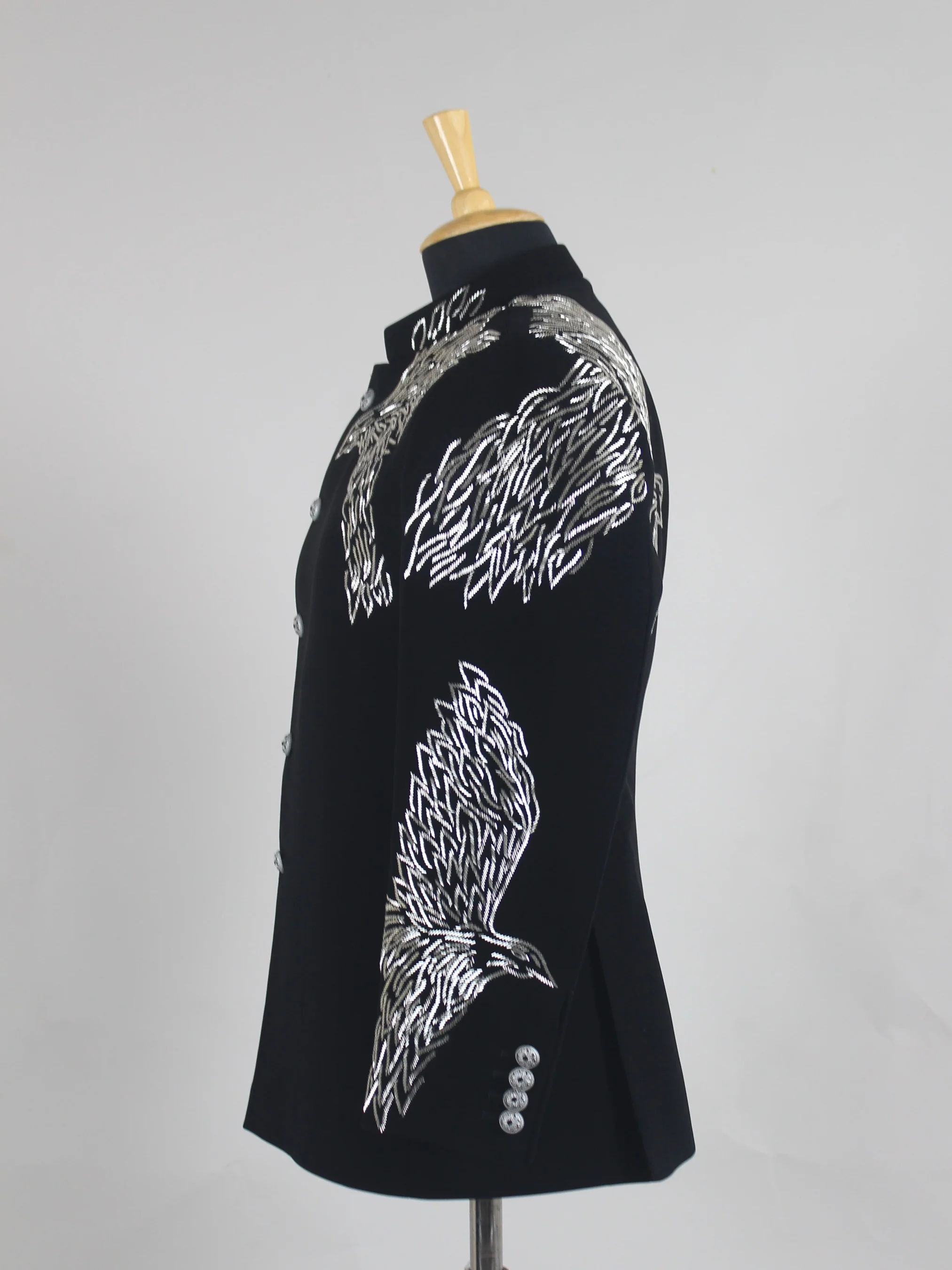 Embellished Eagle Embroidered Jacket - Image 4