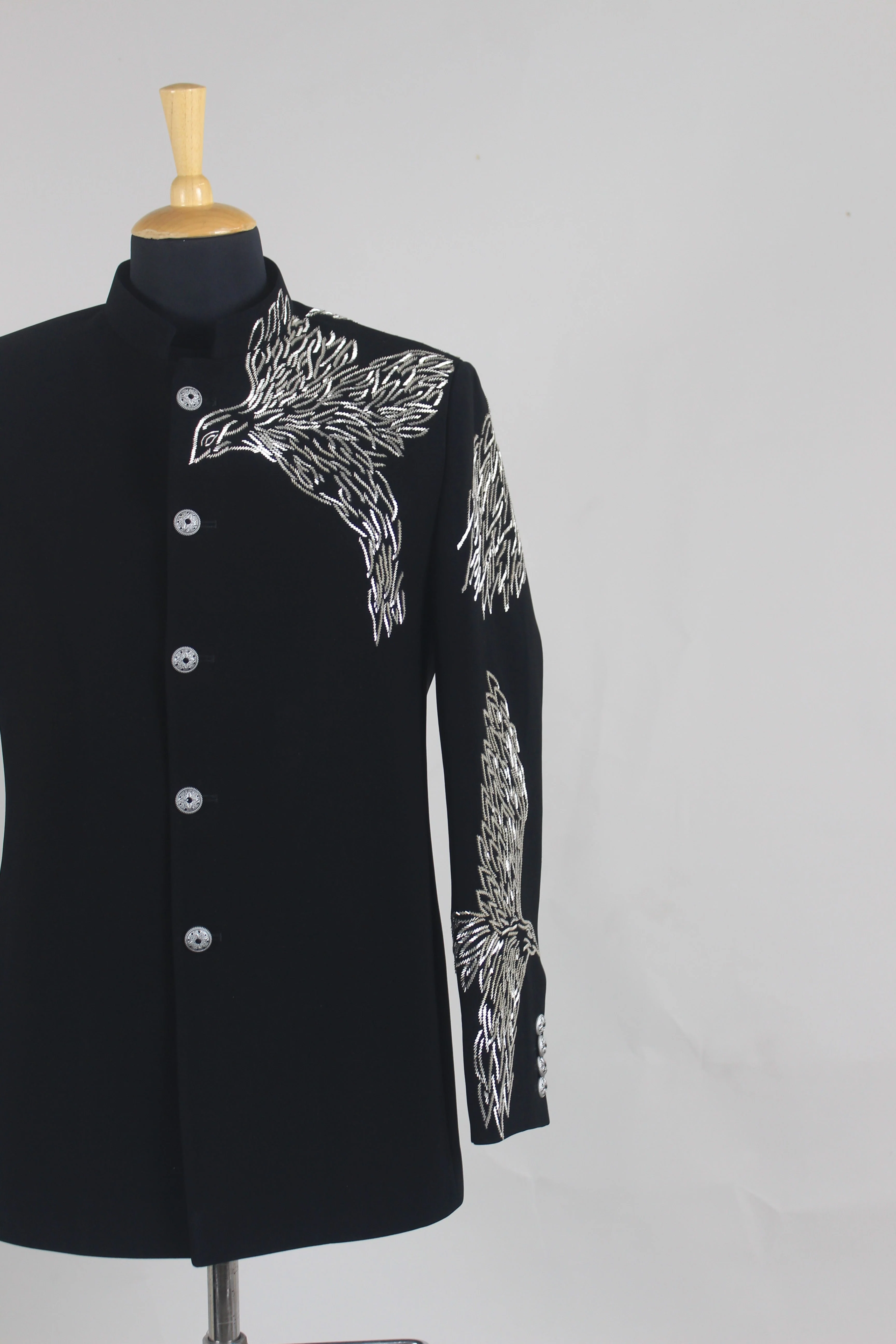 Embellished Eagle Embroidered Jacket - Image 5