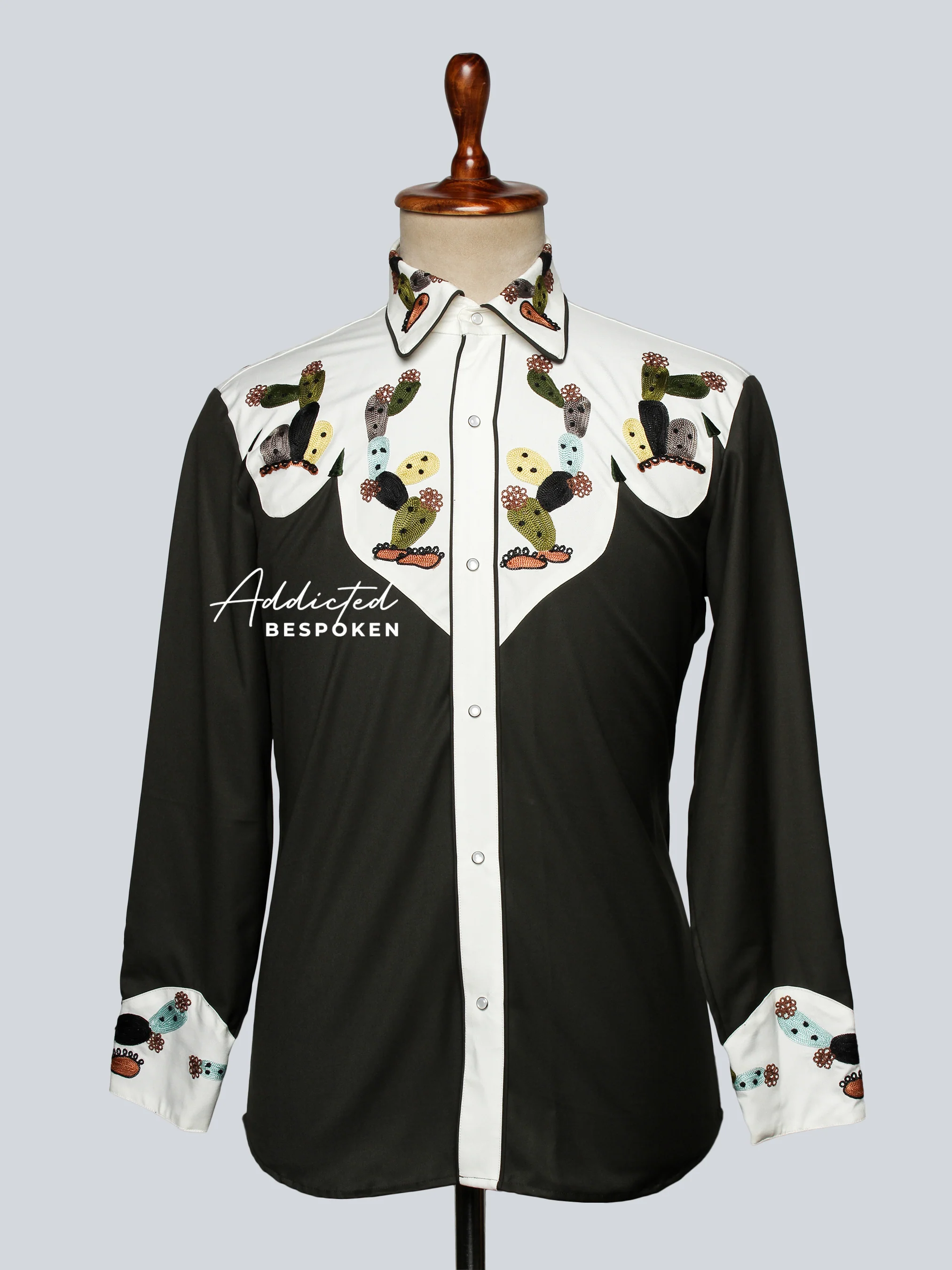 Embroidered Cactus Western Shirt