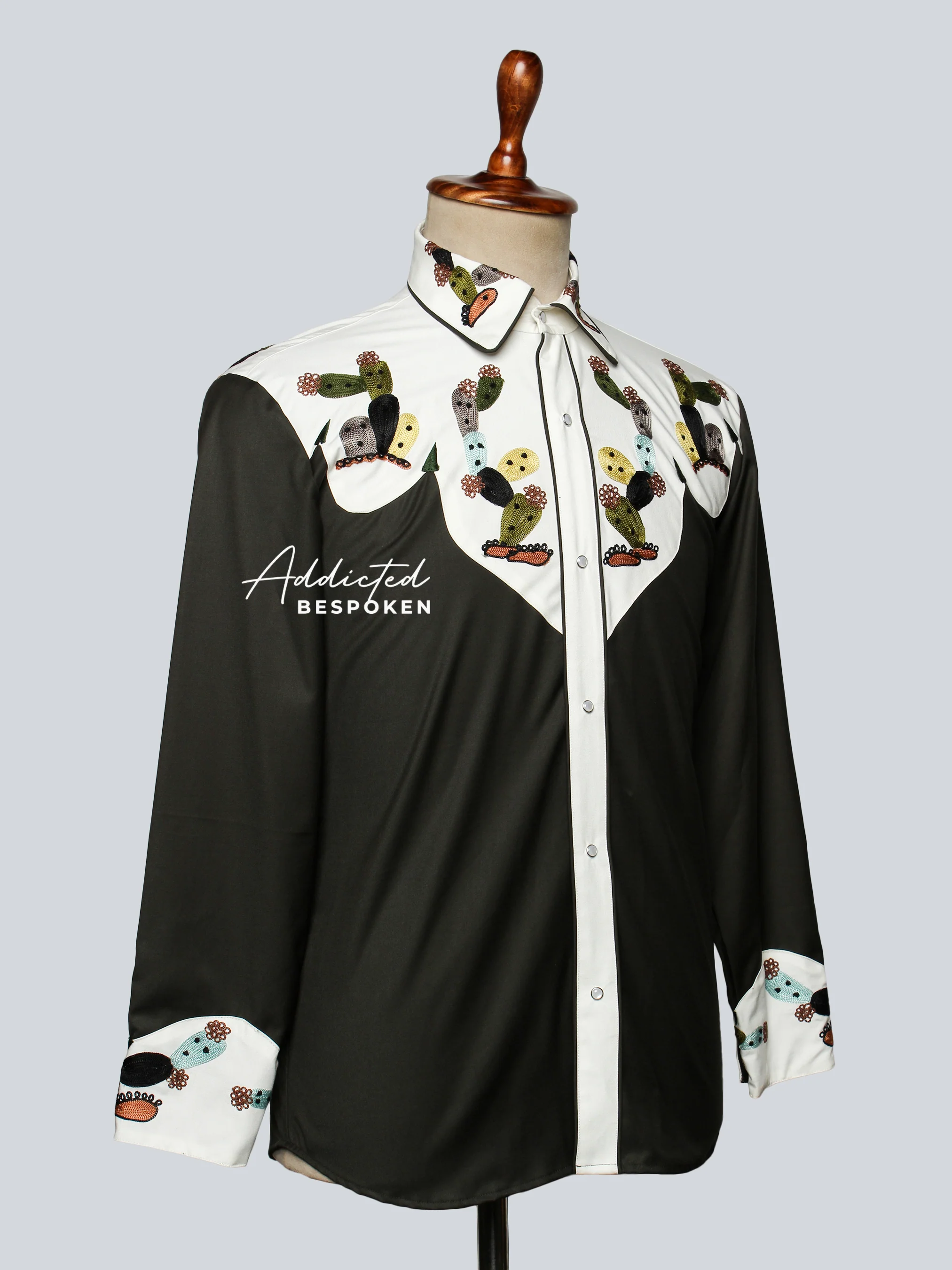 Embroidered Cactus Western Shirt - Image 3
