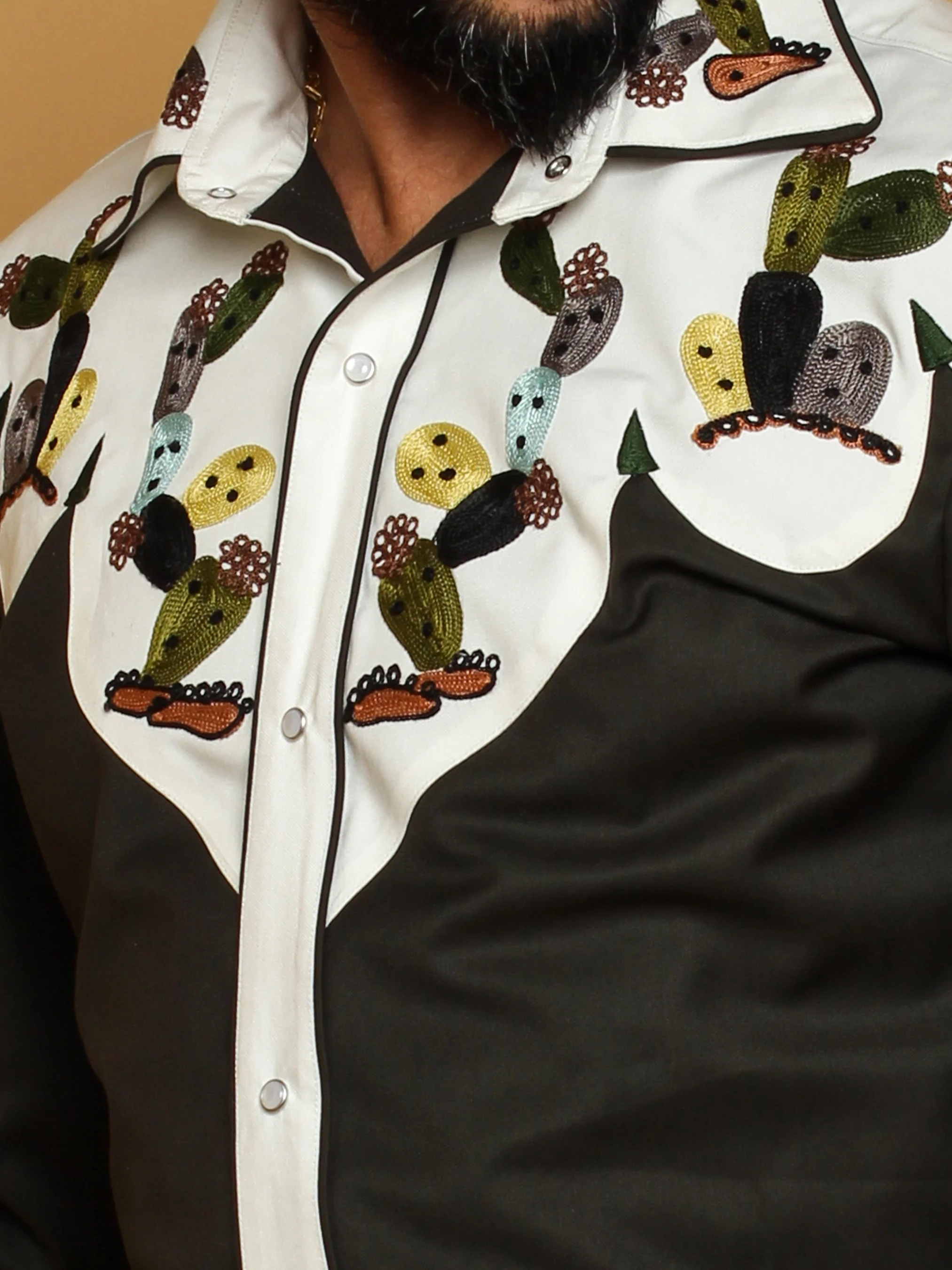 Embroidered Cactus Western Shirt - Image 8