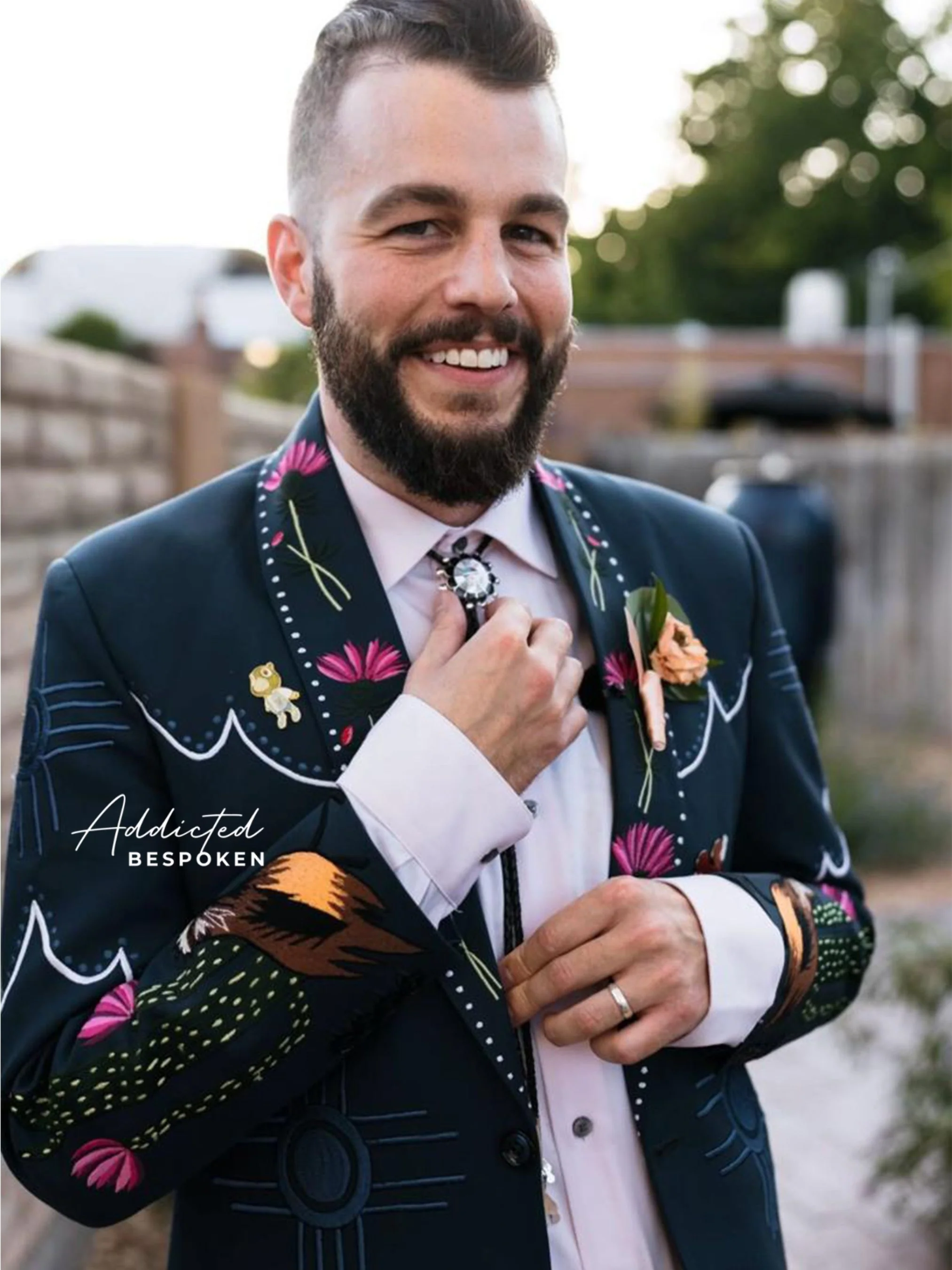 Embroidered Classic Suit - Image 3