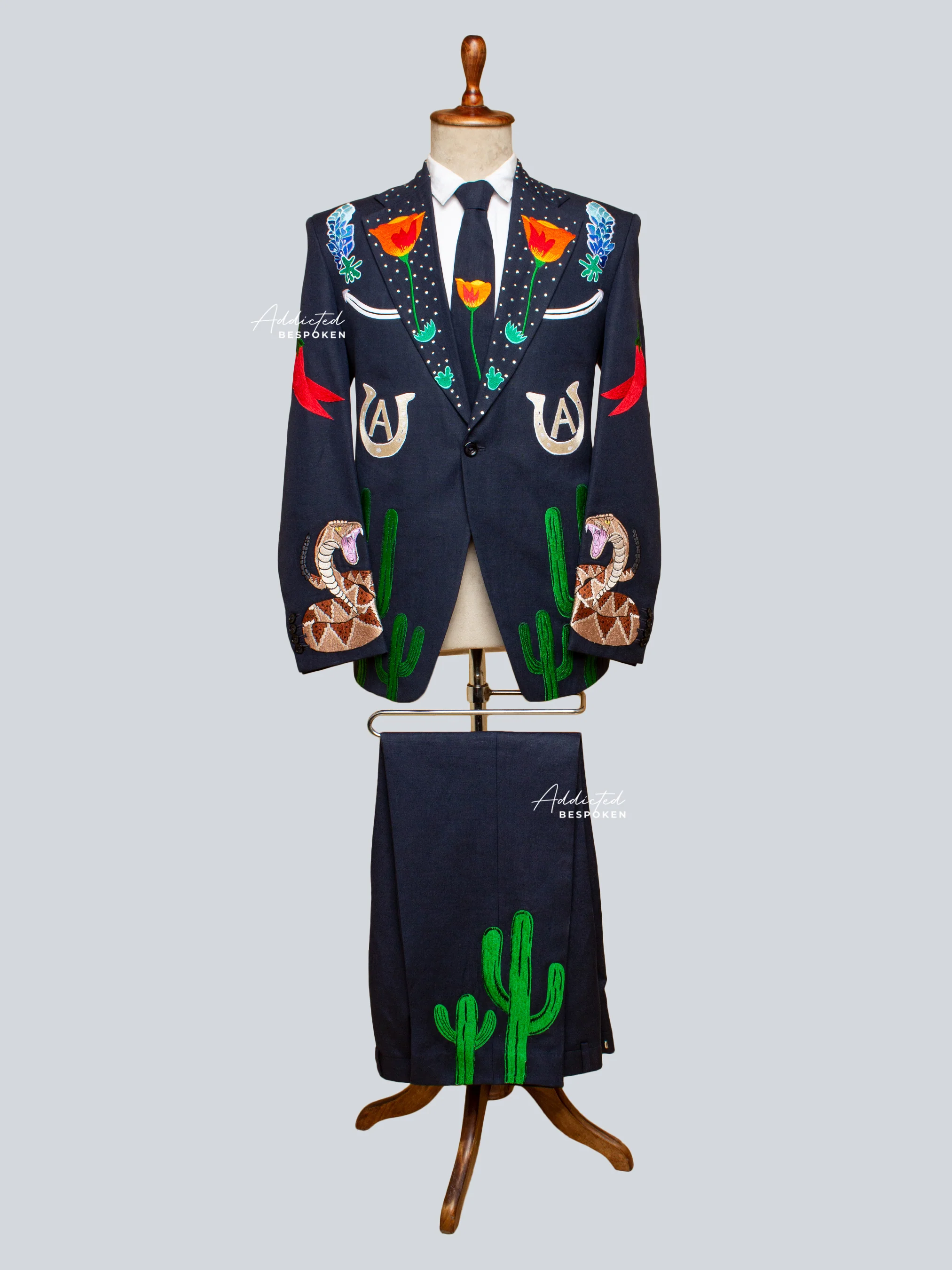 Embroidered Serpent Classic Suit - Image 2