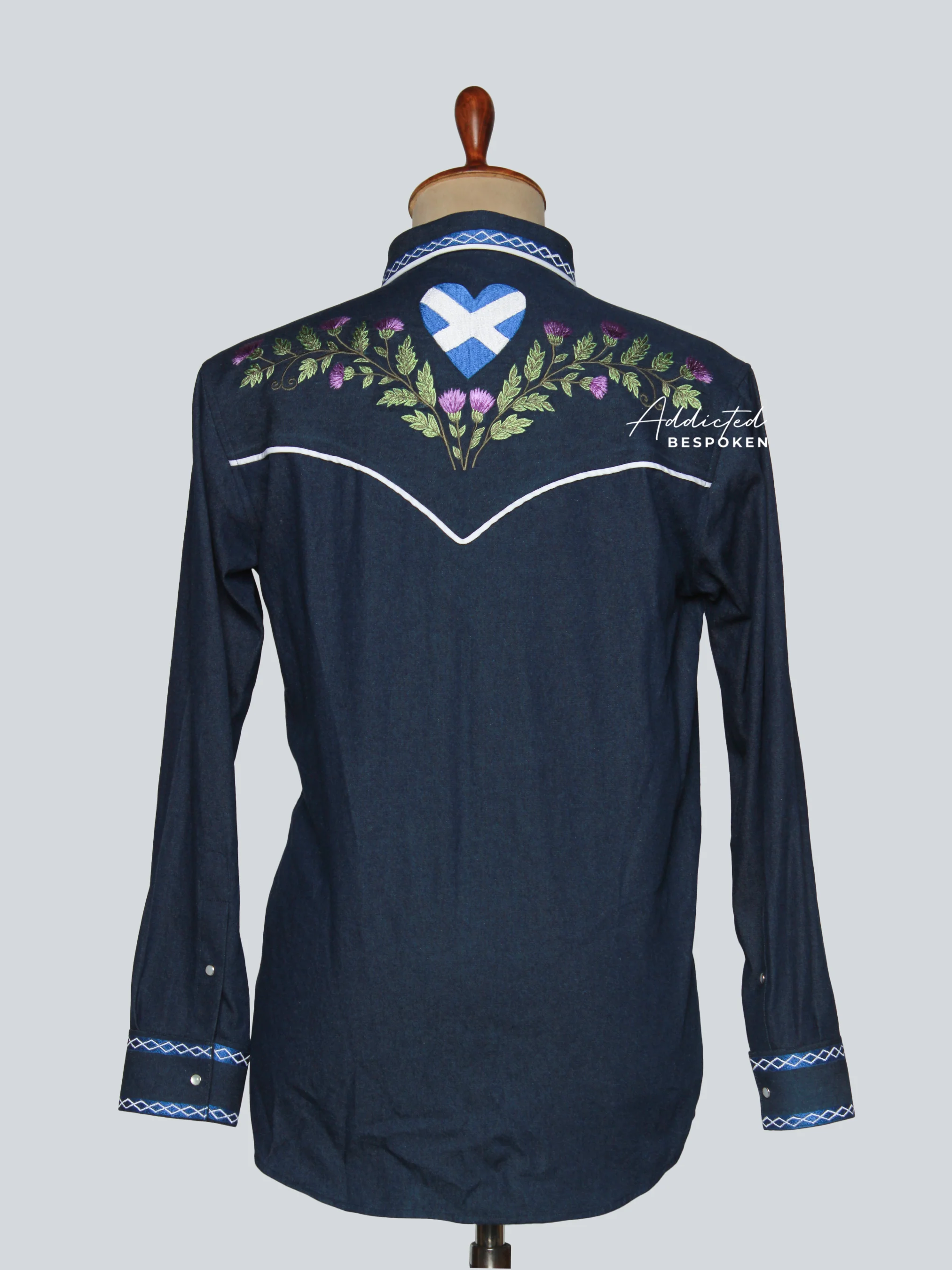 Embroidered Western Denim Shirt - Image 4