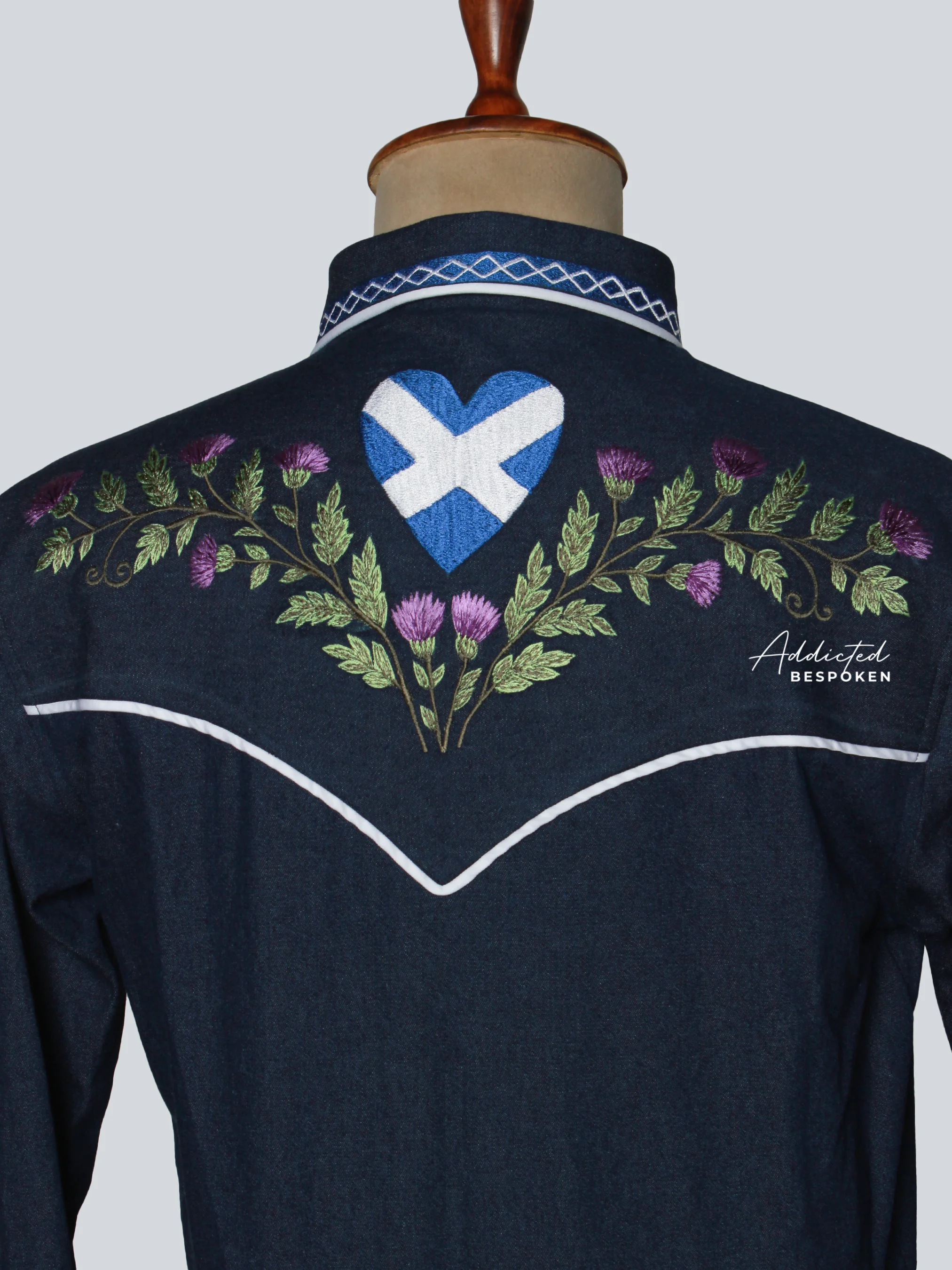Embroidered Western Denim Shirt - Image 5