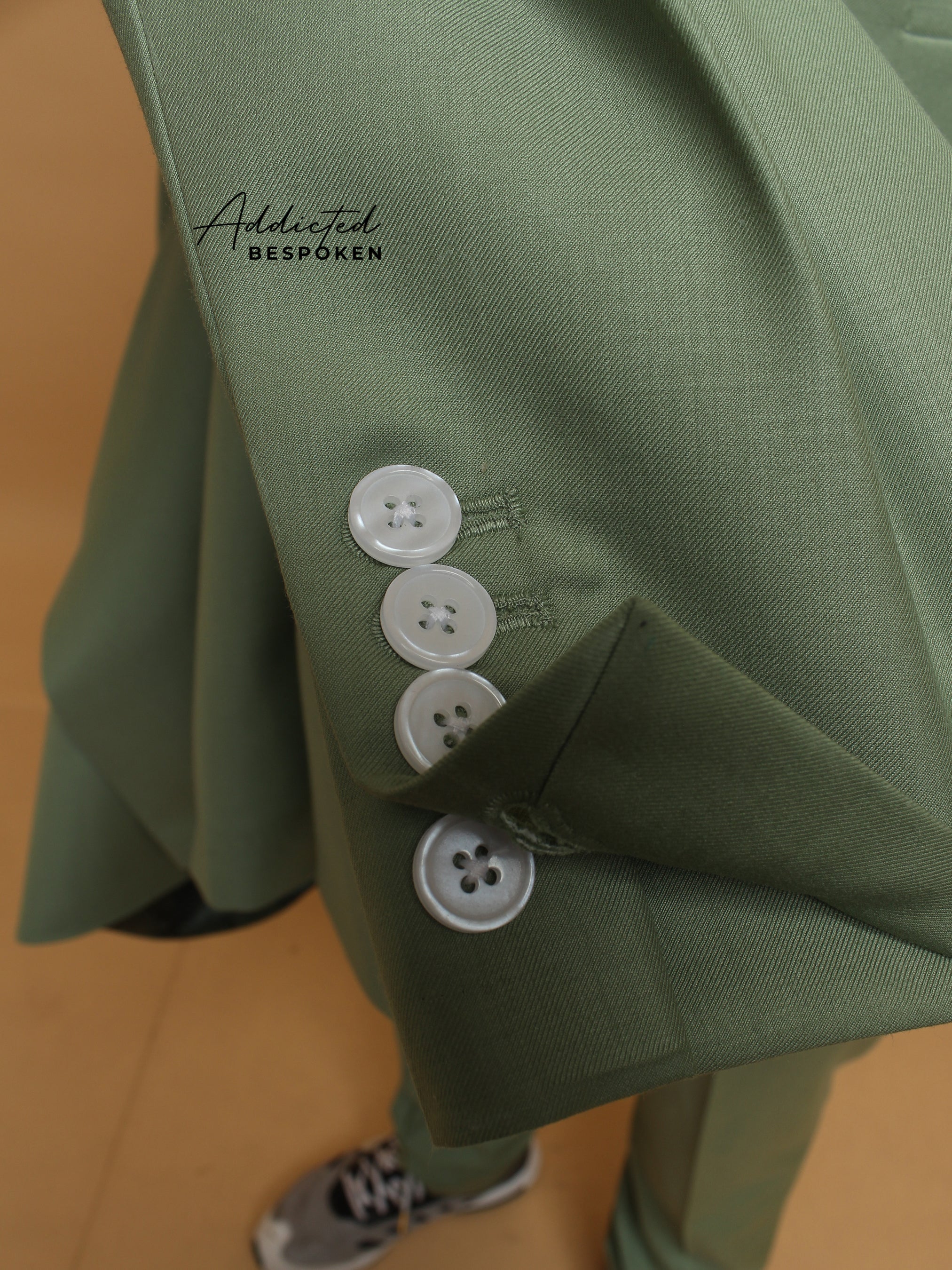 Emerald Floral Wedding Suit - Image 7