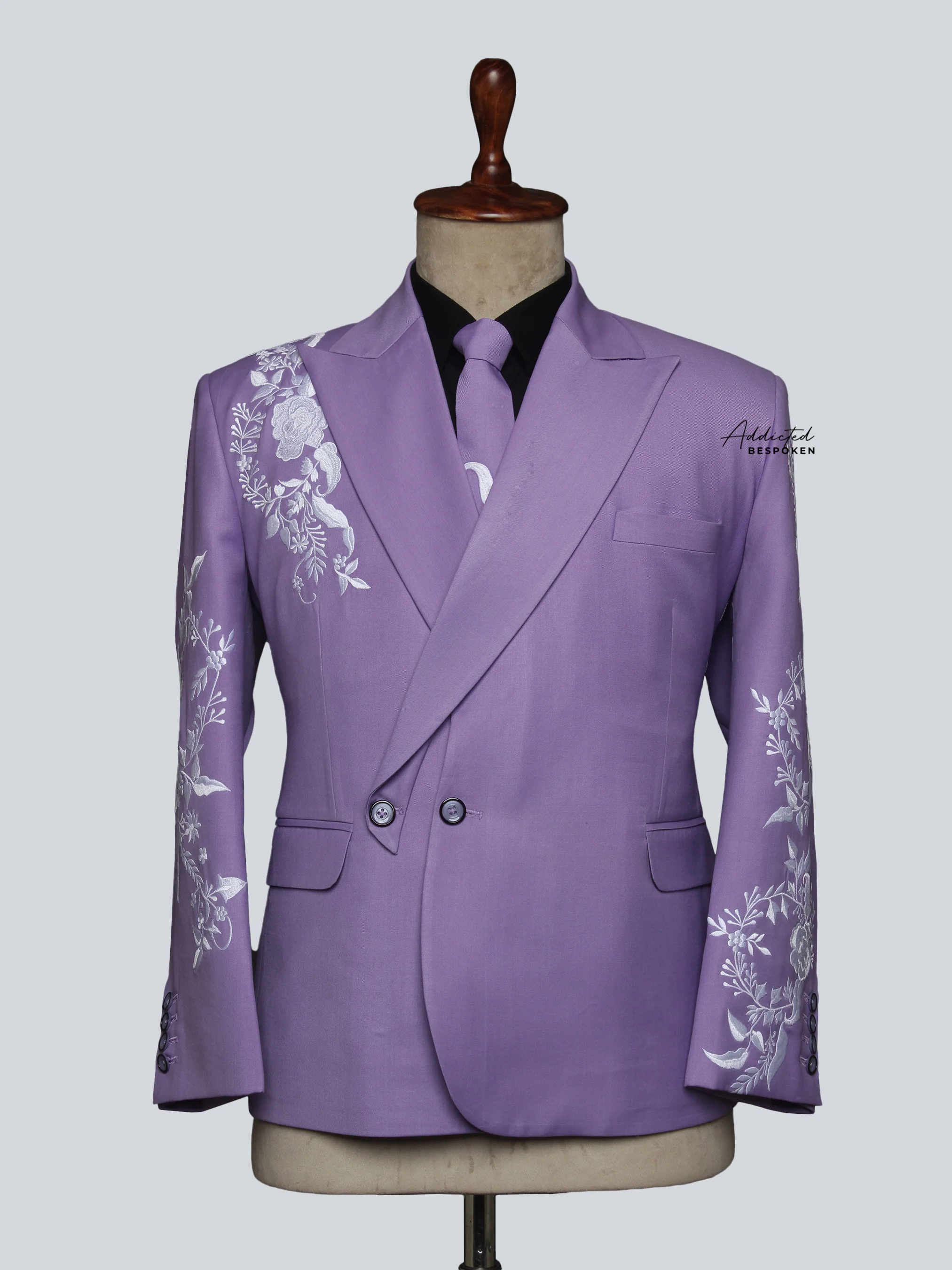 Ethereal Wedding Embroidered Suit - Image 3