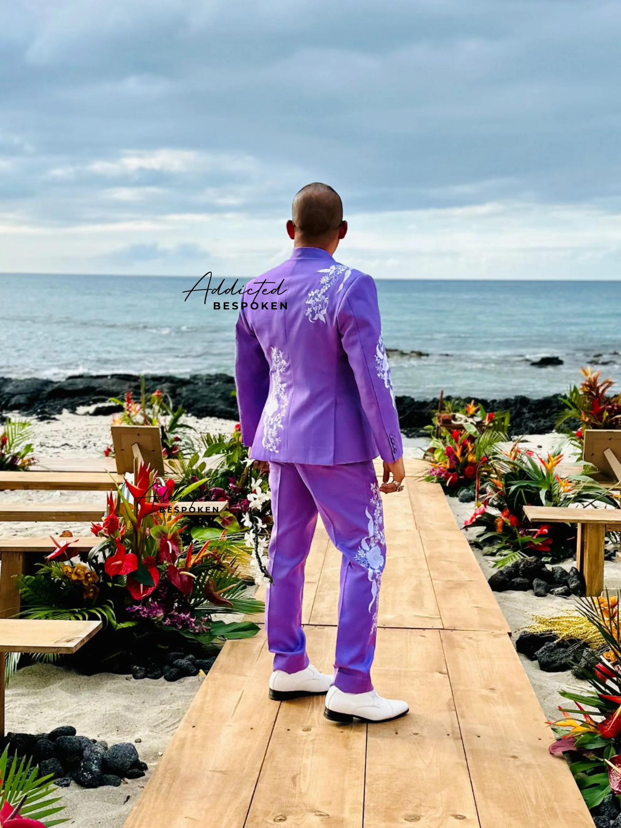 Ethereal Wedding Embroidered Suit - Image 4