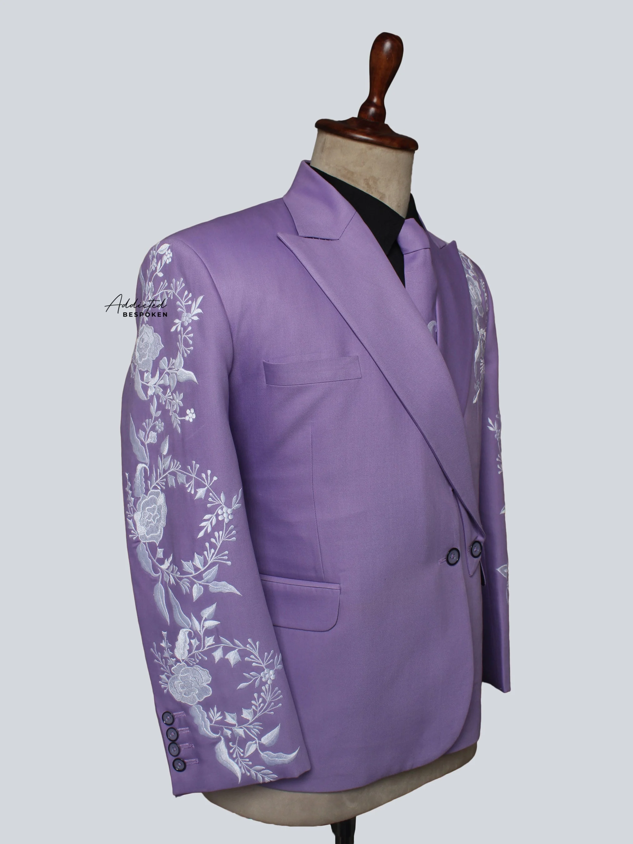 Ethereal Wedding Embroidered Suit - Image 5