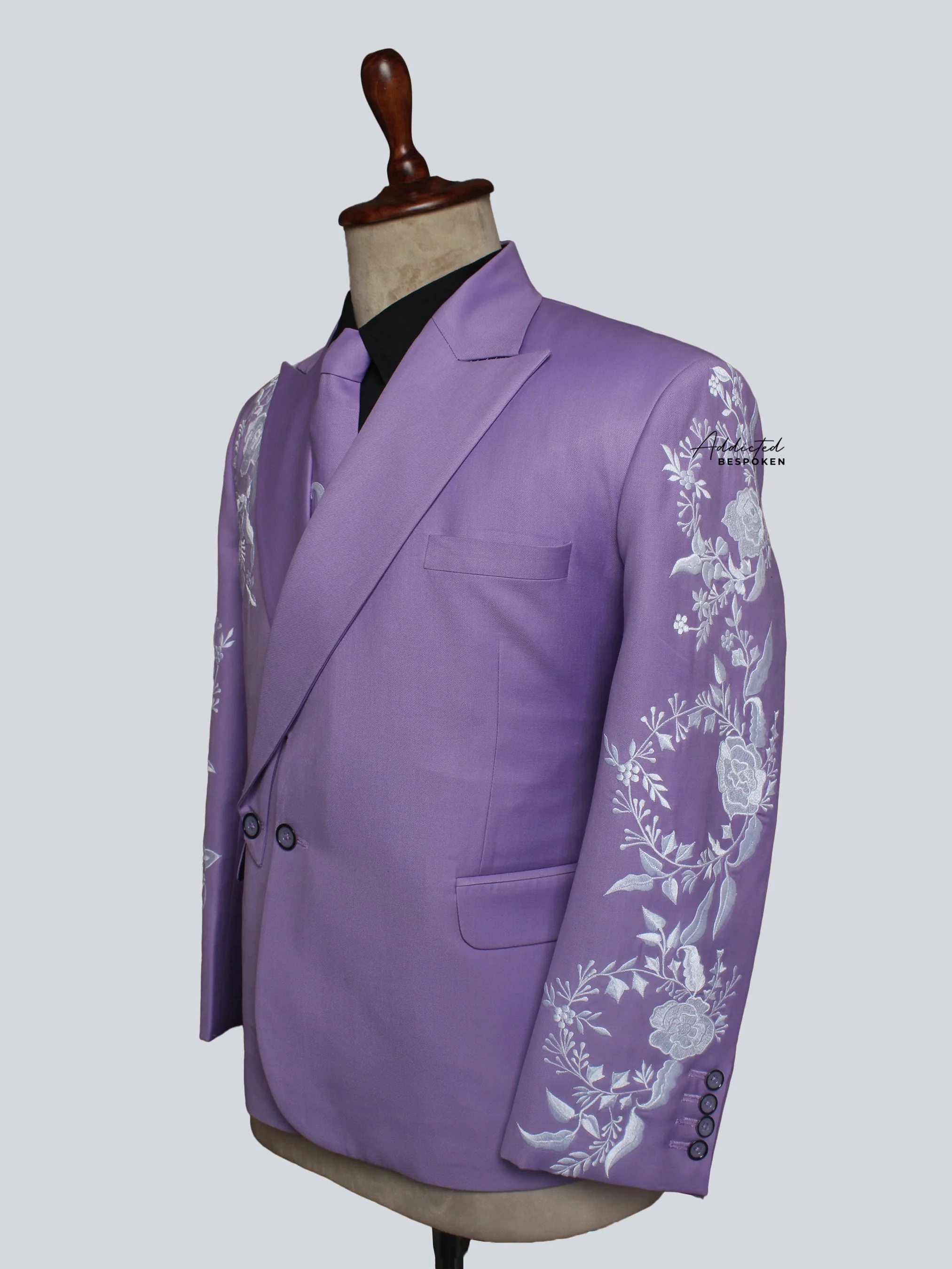 Ethereal Wedding Embroidered Suit - Image 6