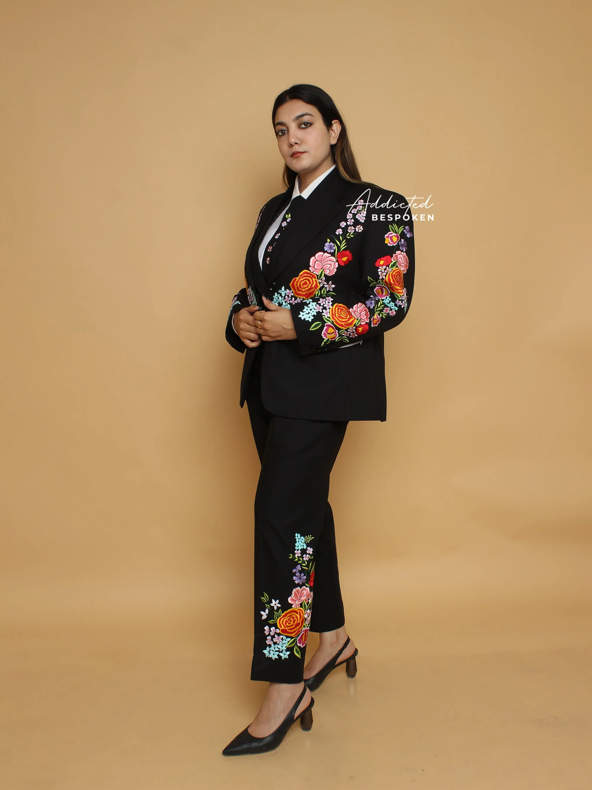 Flora & Fauna Embroidered Rhinestone Suit - Image 2
