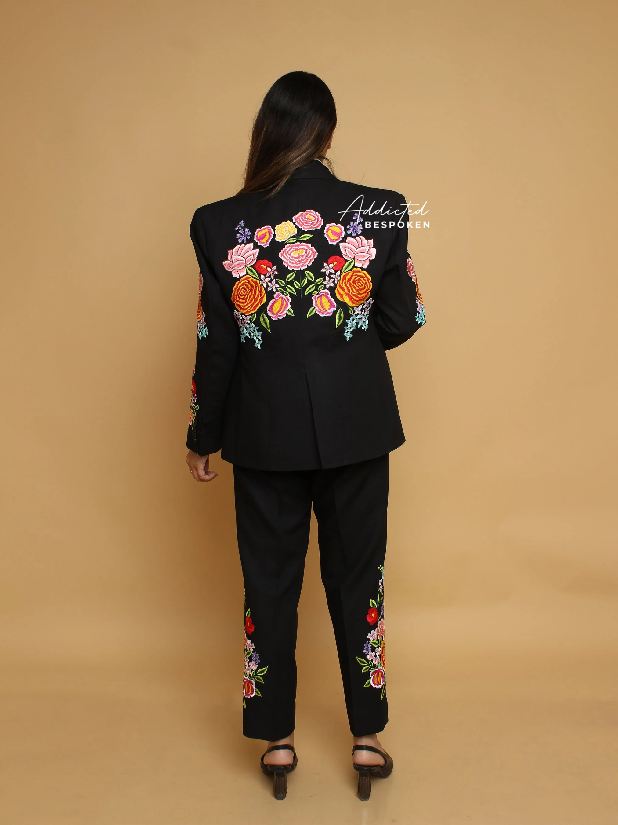 Flora & Fauna Embroidered Rhinestone Suit - Image 3