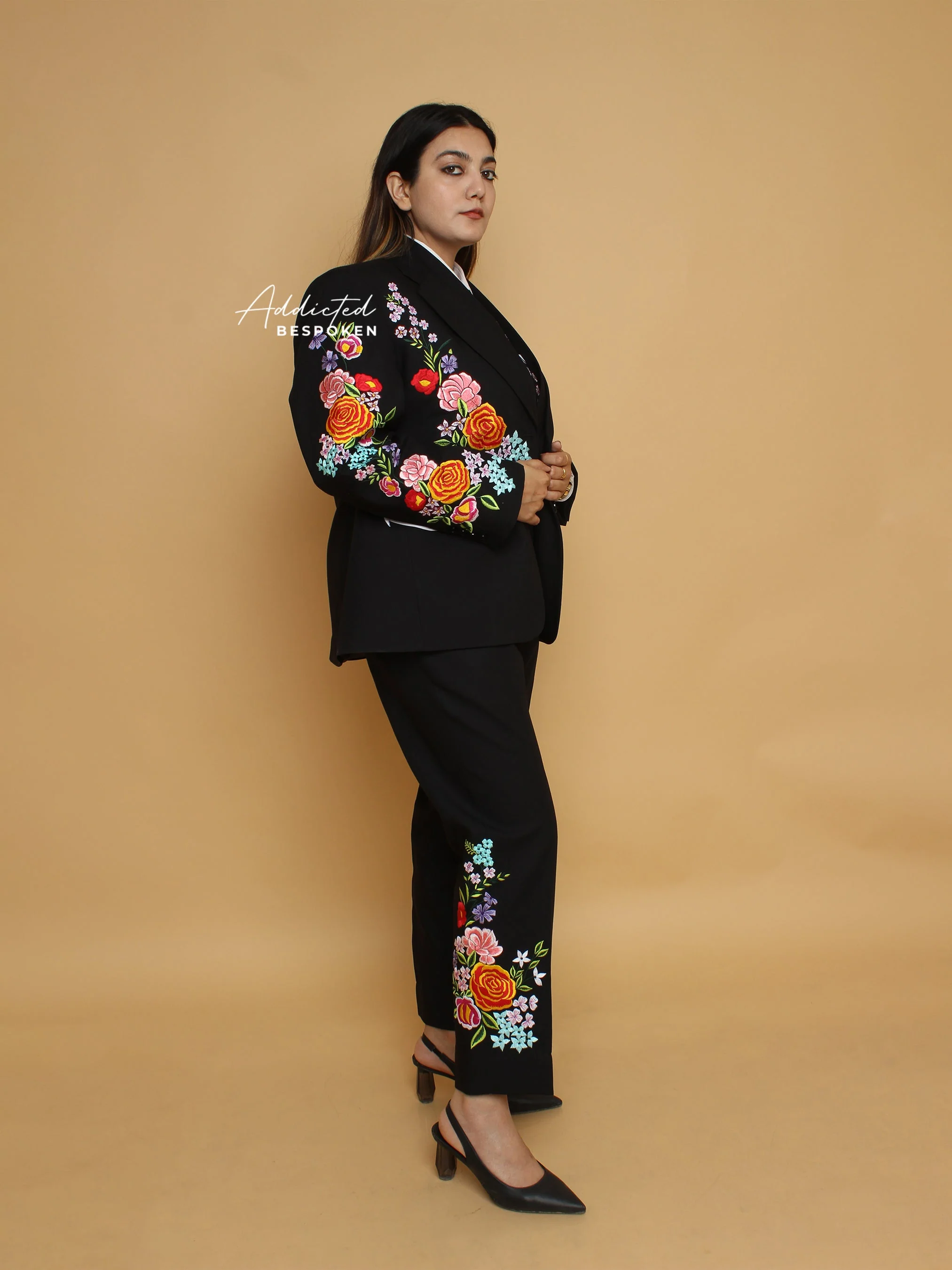 Flora & Fauna Embroidered Rhinestone Suit - Image 4