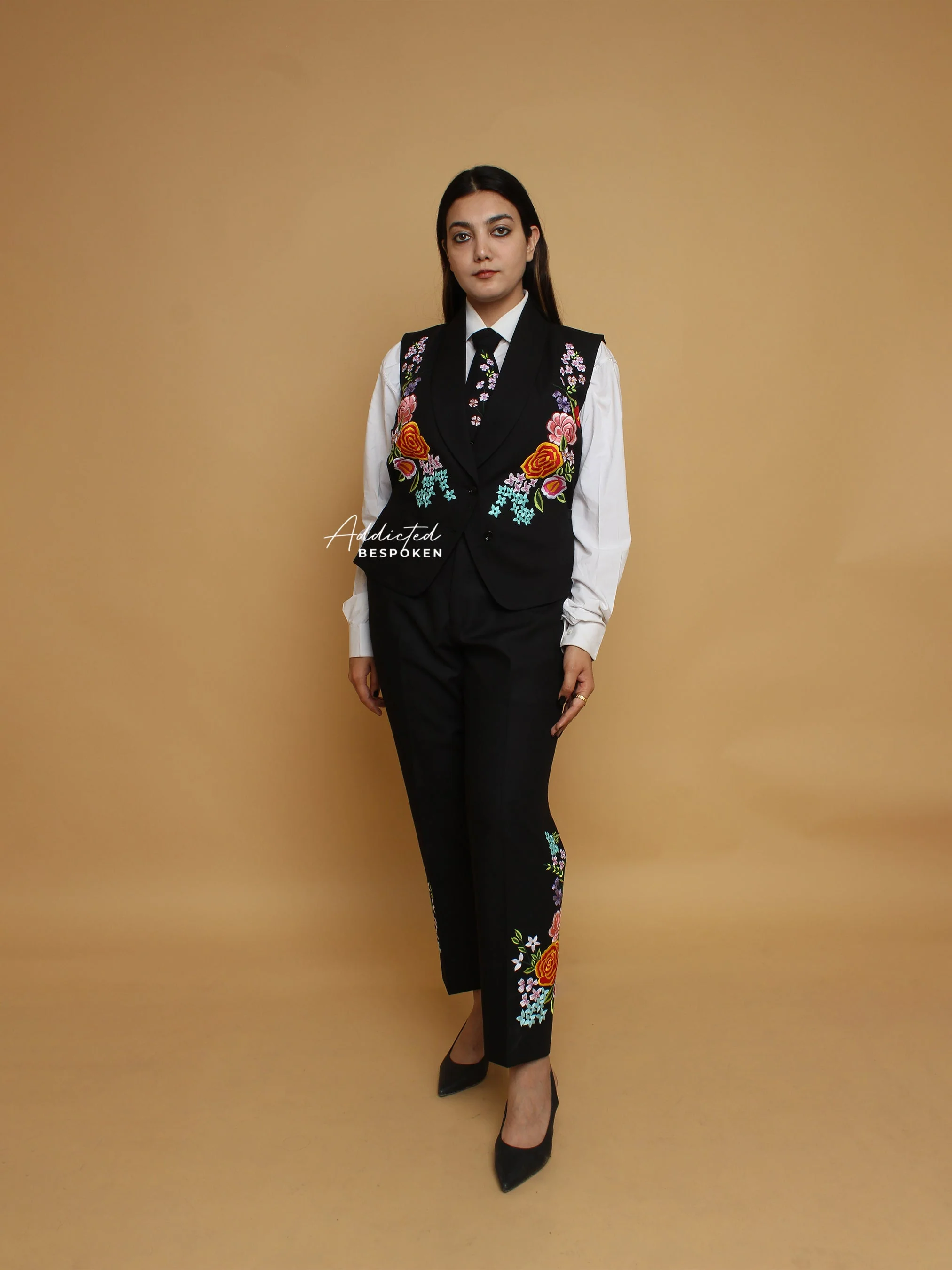 Flora & Fauna Embroidered Rhinestone Suit - Image 5