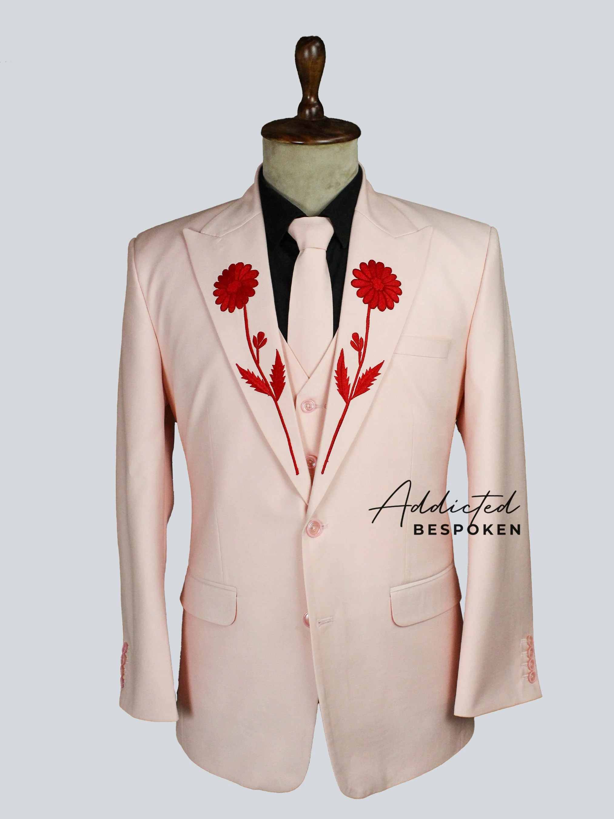 Floral Custom Embroidered Suit - Image 4