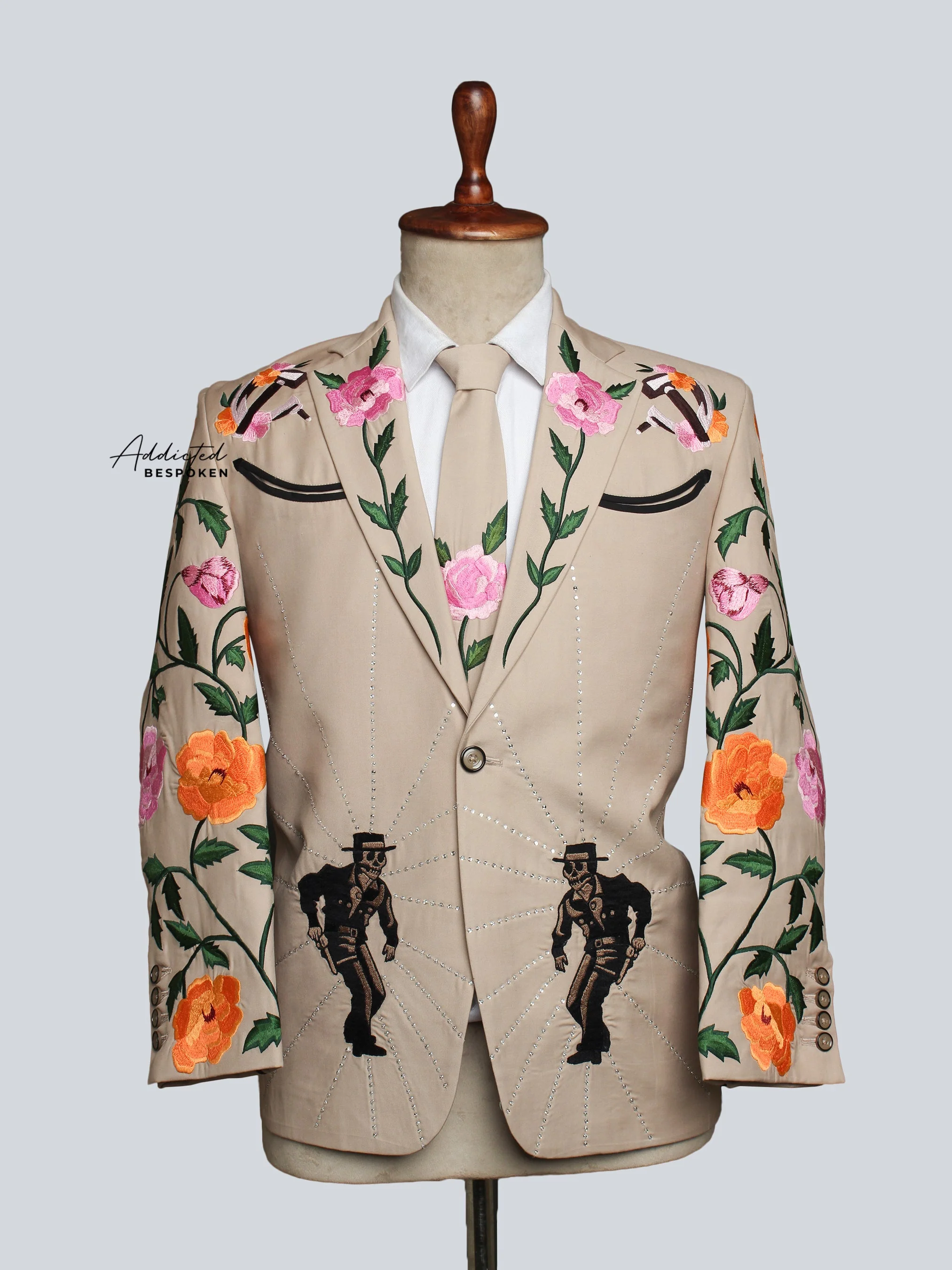 Floral Edge Skull Suit