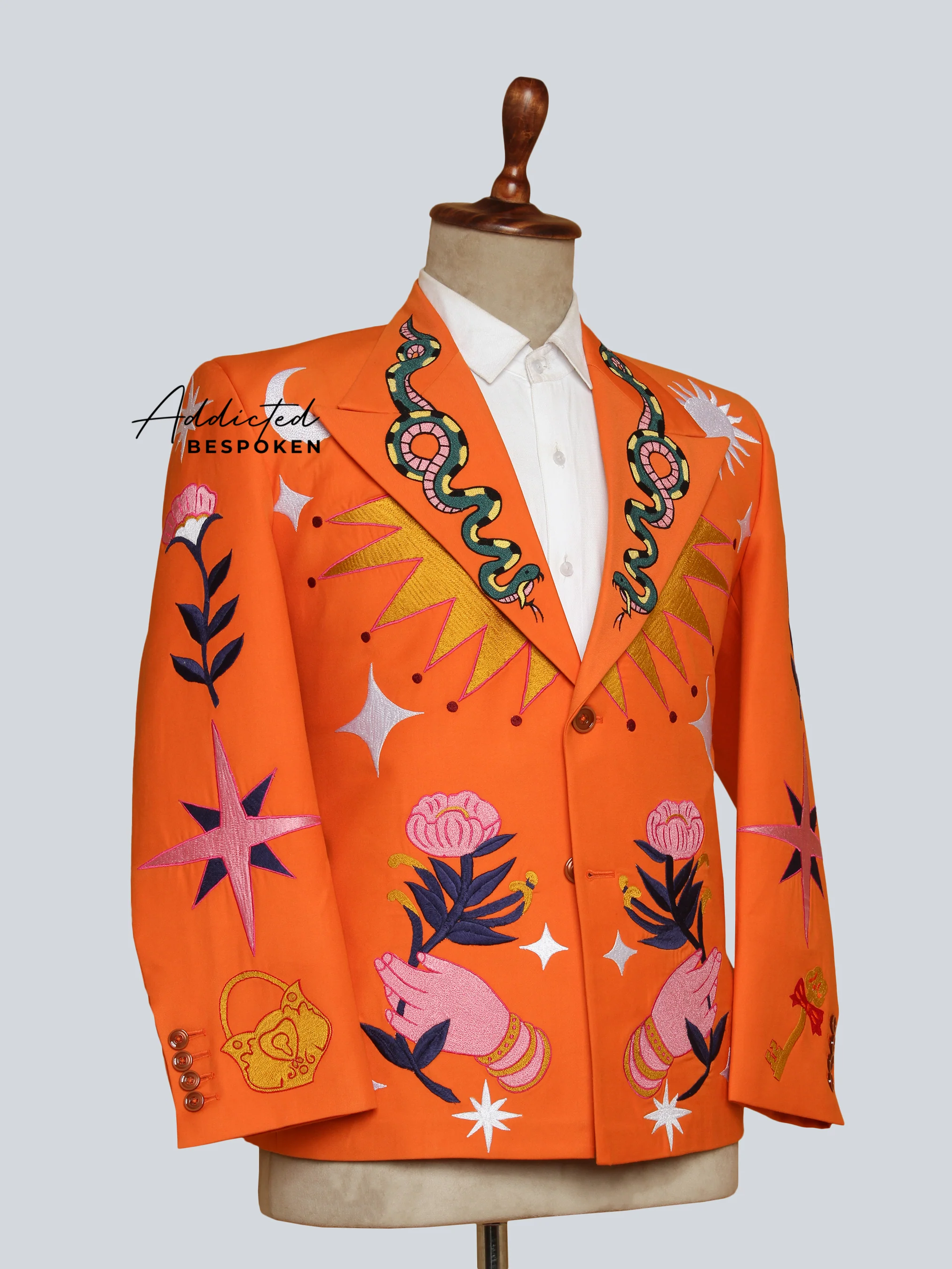Floral Embroidered Bespoken Suit - Image 3