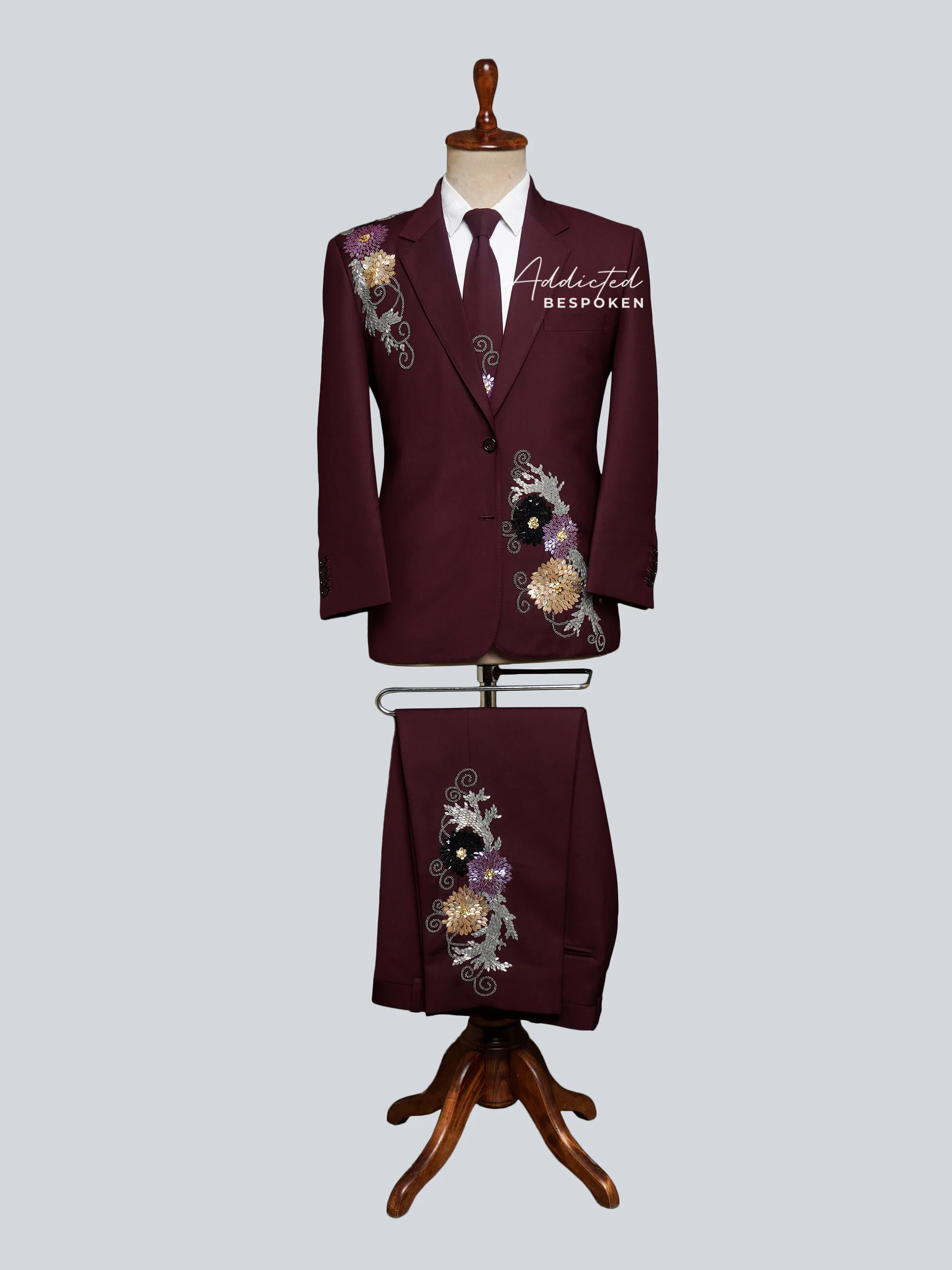 Floral Grace Embroidered Suit - Image 2
