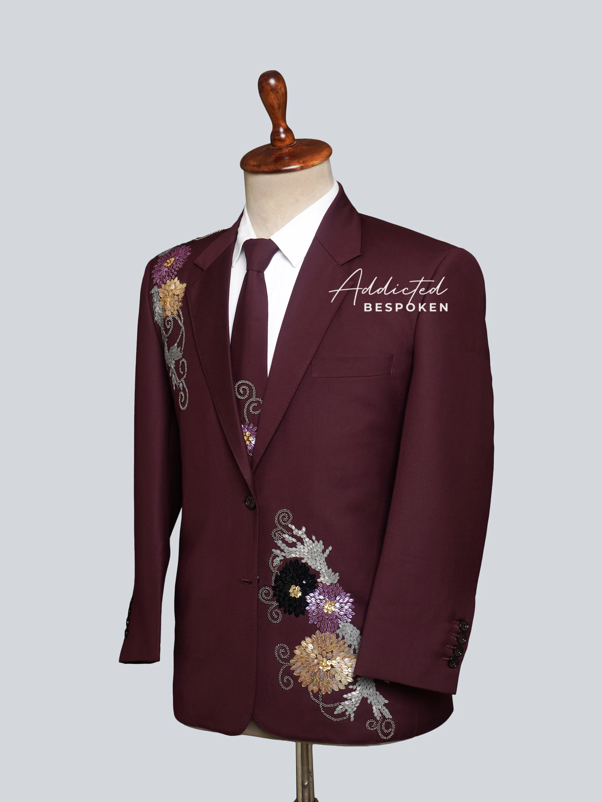 Floral Grace Embroidered Suit - Image 3