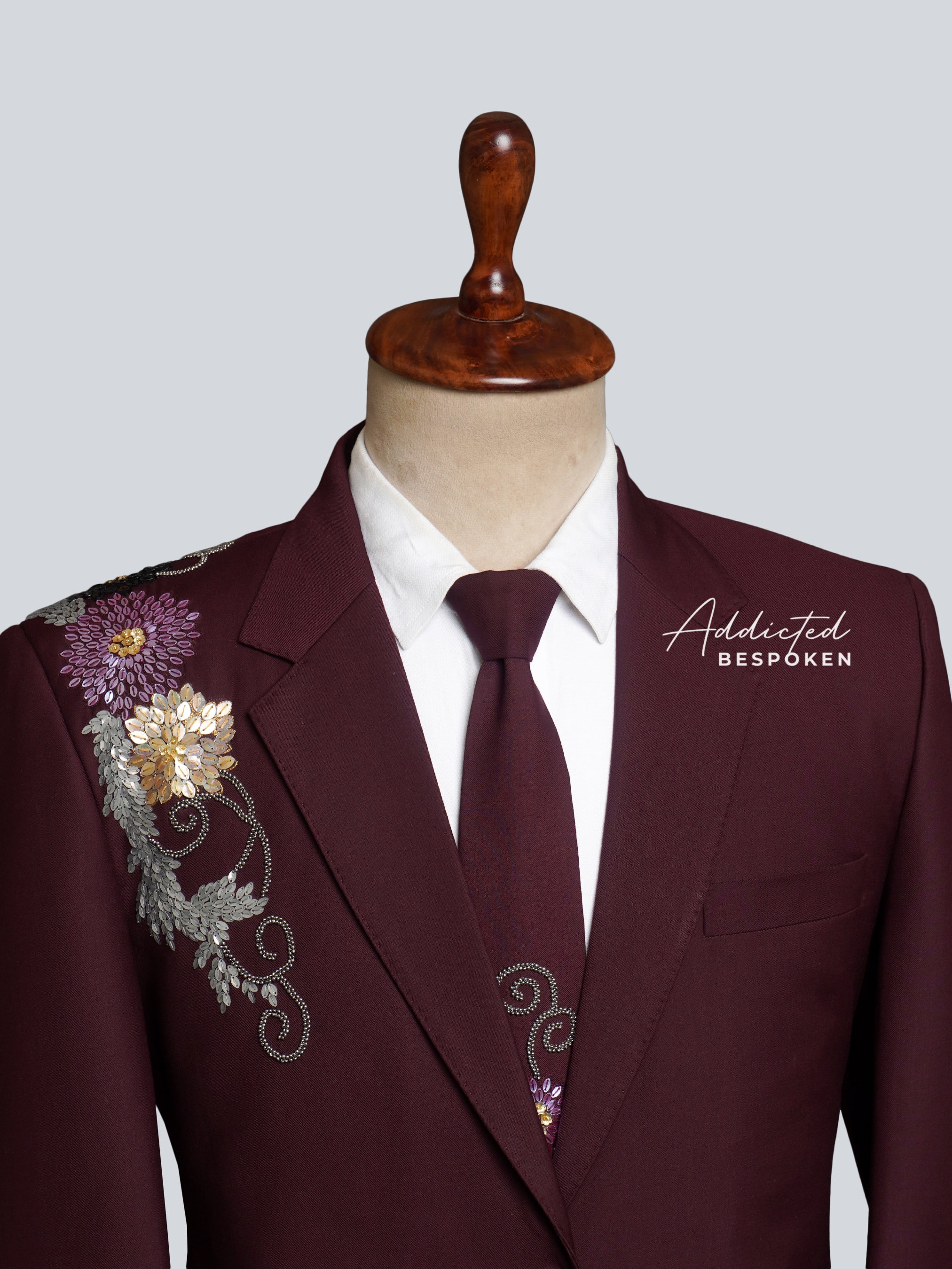 Floral Grace Embroidered Suit - Image 5