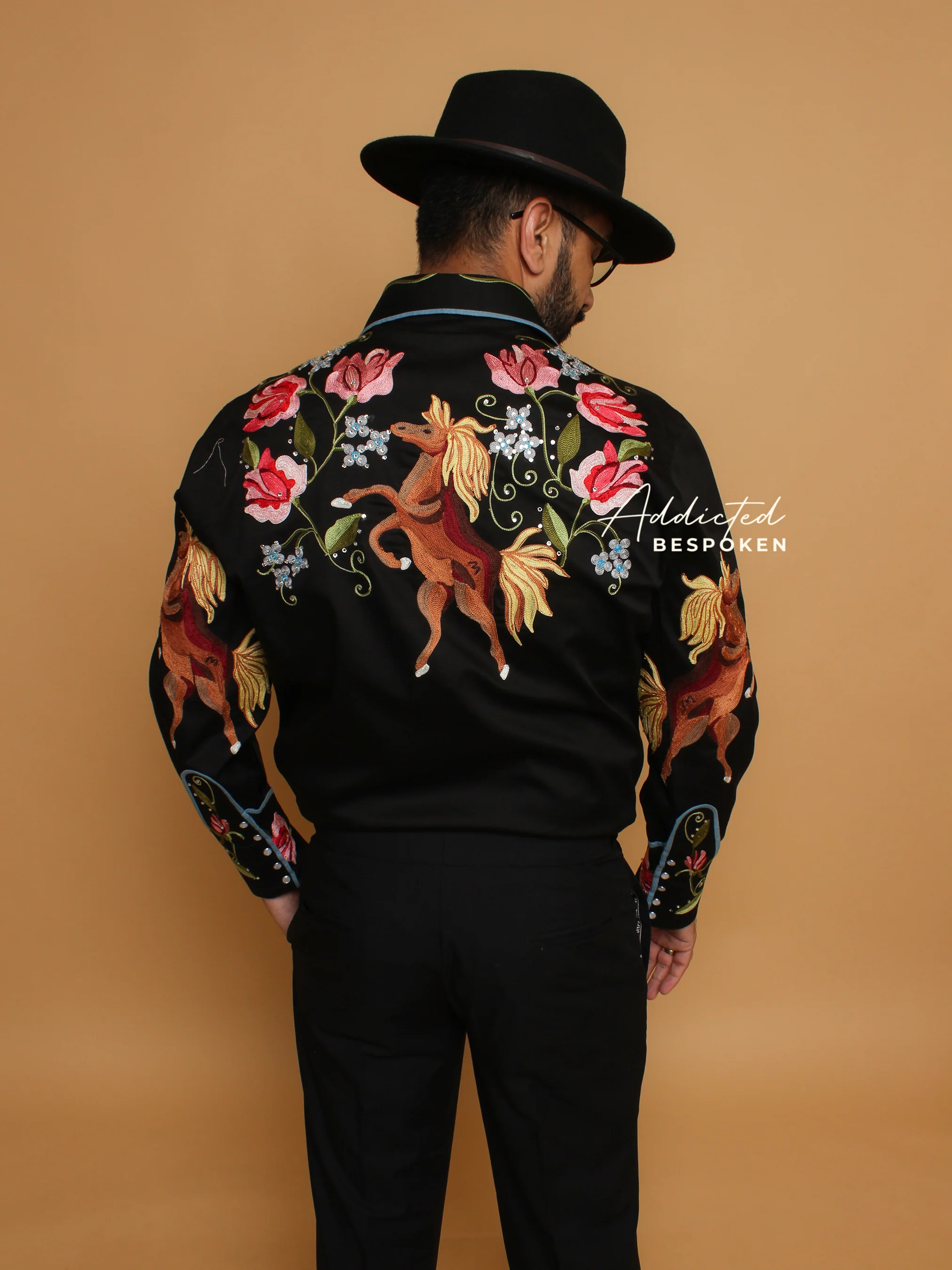 Floral & Horse Design Embroidered Shirt - Image 2