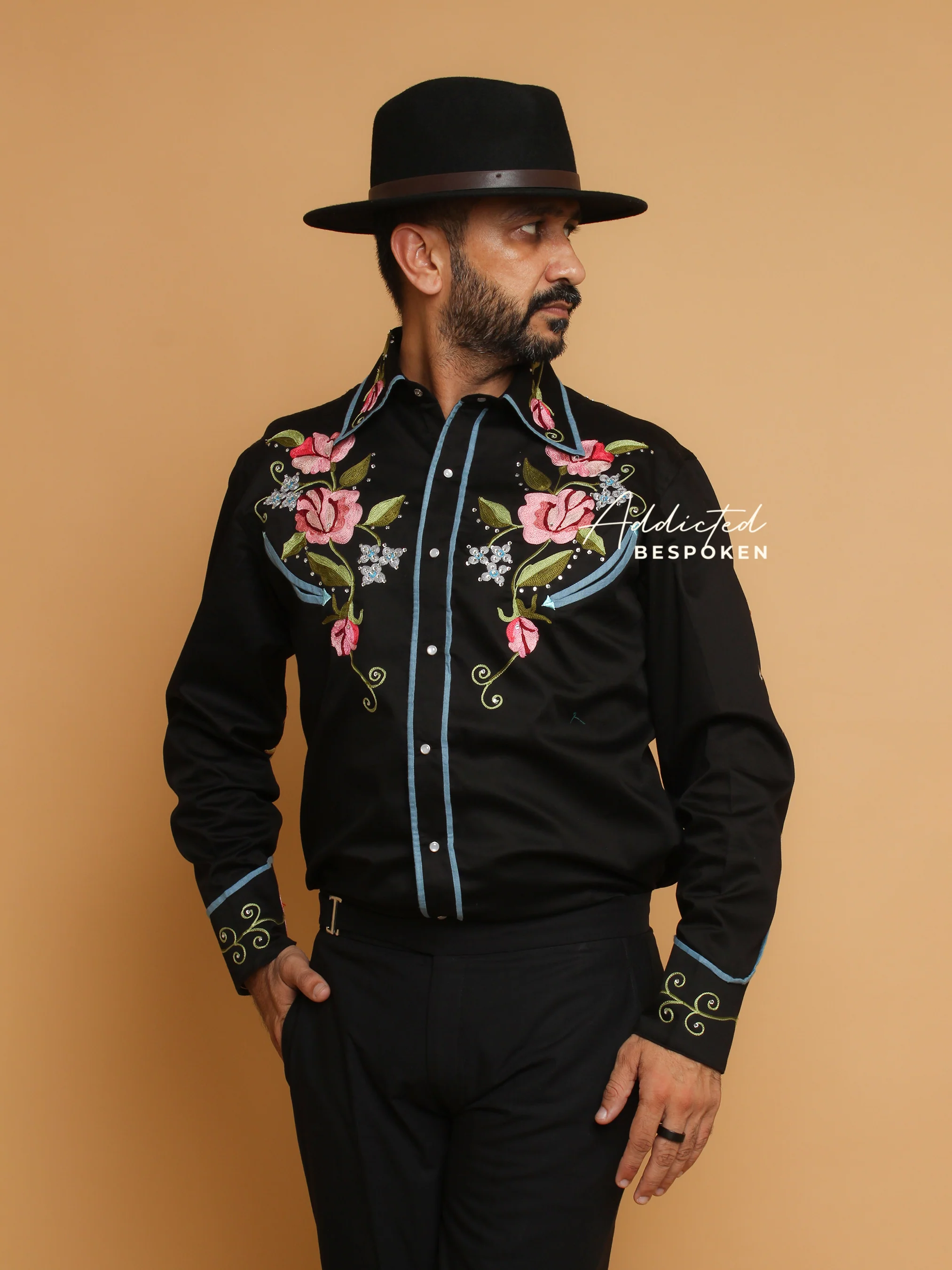 Floral & Horse Design Embroidered Shirt - Image 4