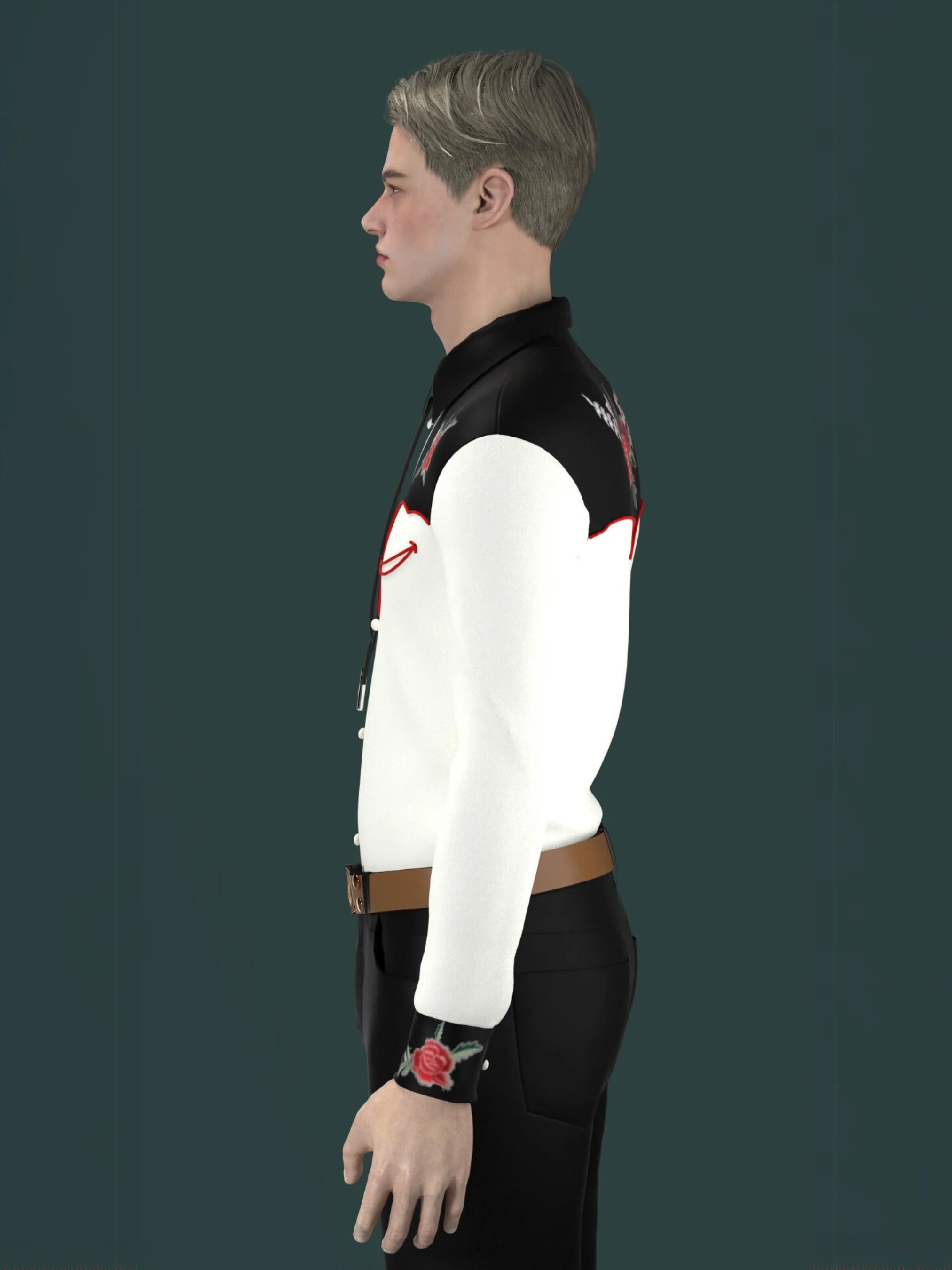 Floret Bespoke Embroidered Shirt - Image 3