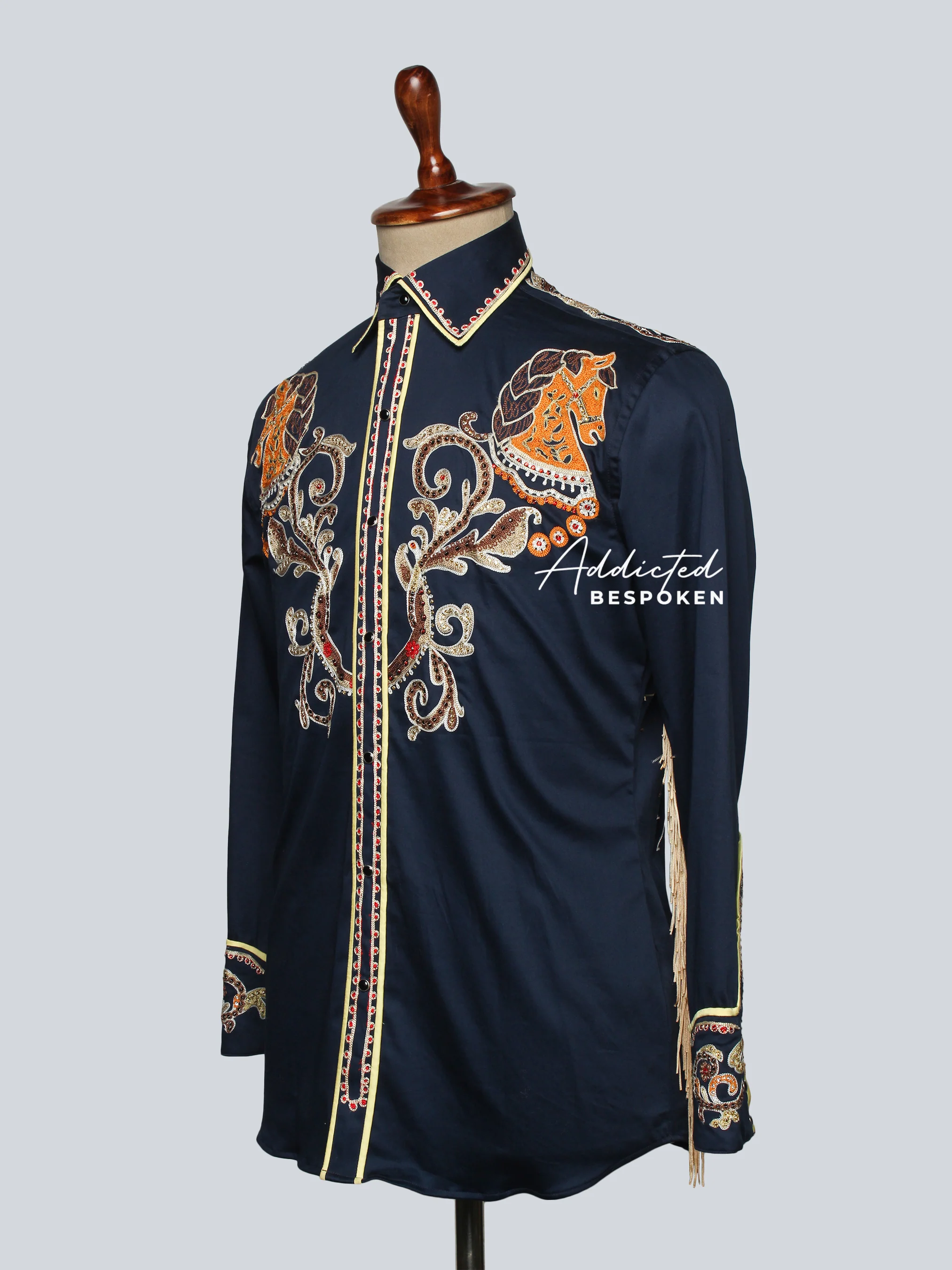 Fringed Embroidered Western Shirt - Image 10