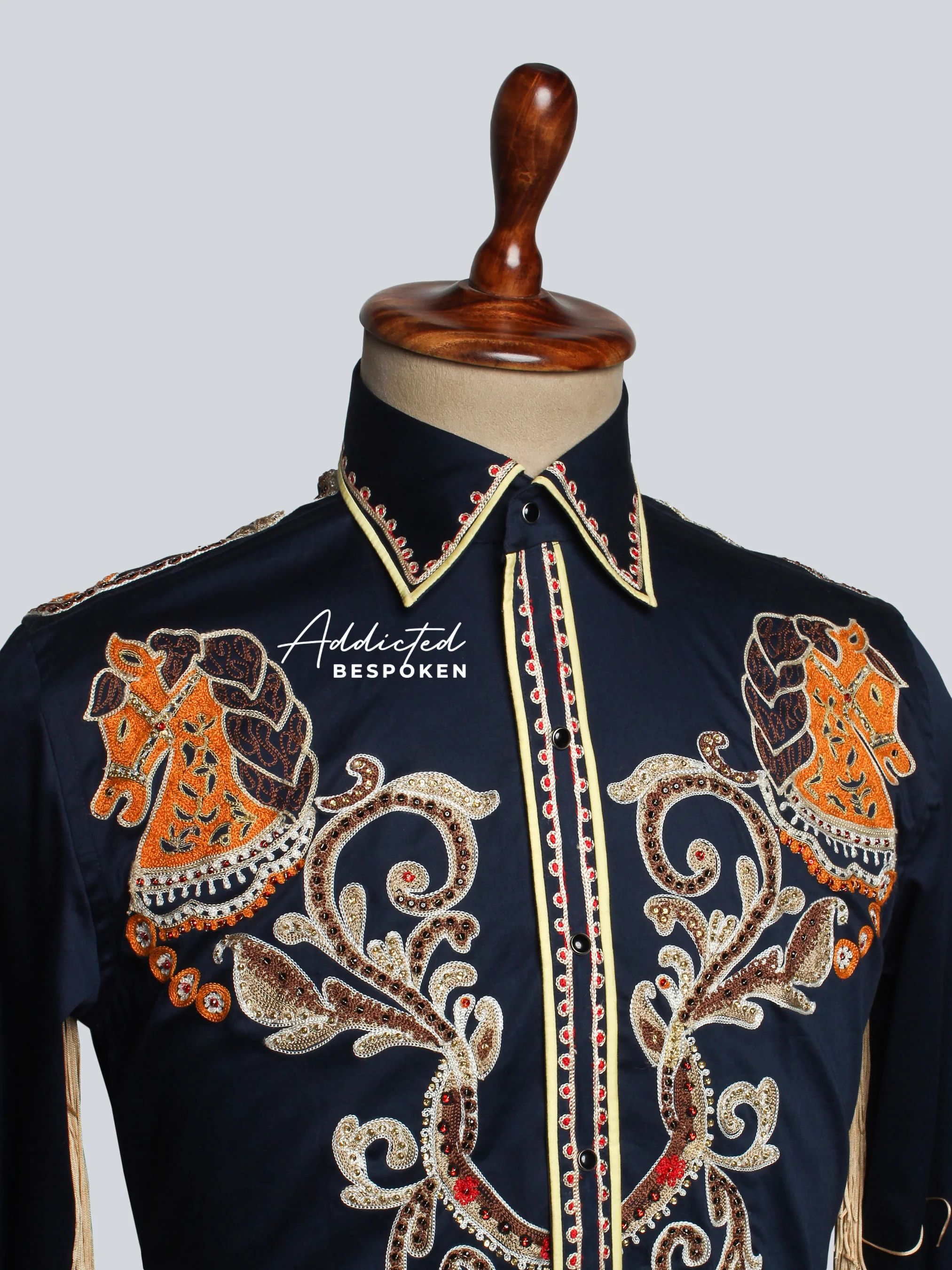 Fringed Embroidered Western Shirt - Image 12