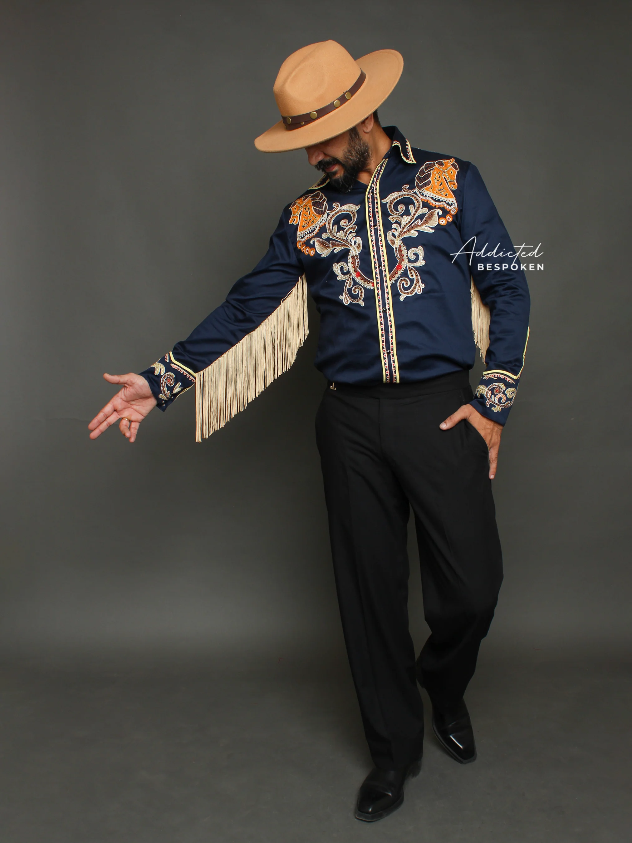 Fringed Embroidered Western Shirt - Image 4