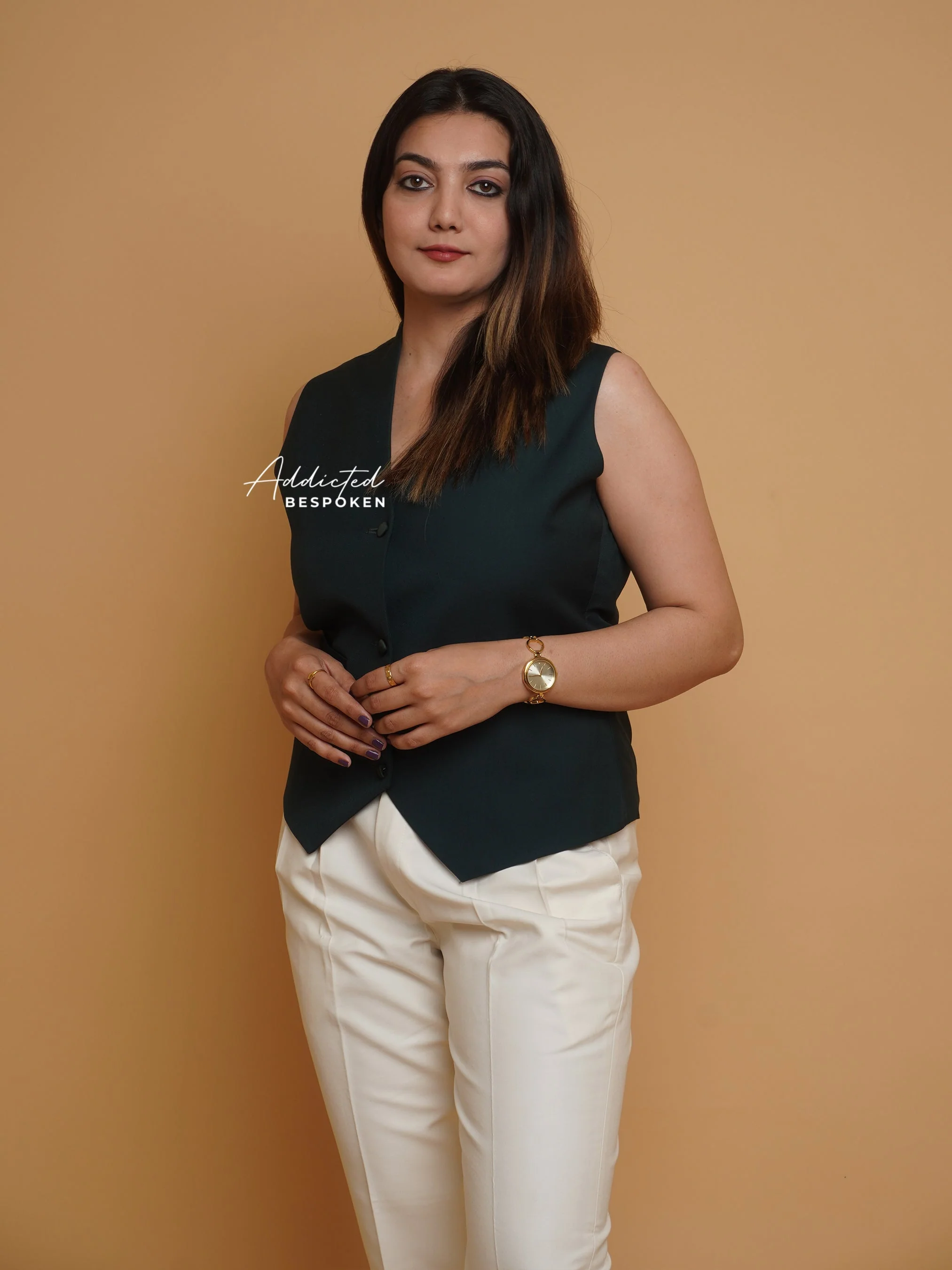 Green Cotton Waistcoat (CLS) - Image 3