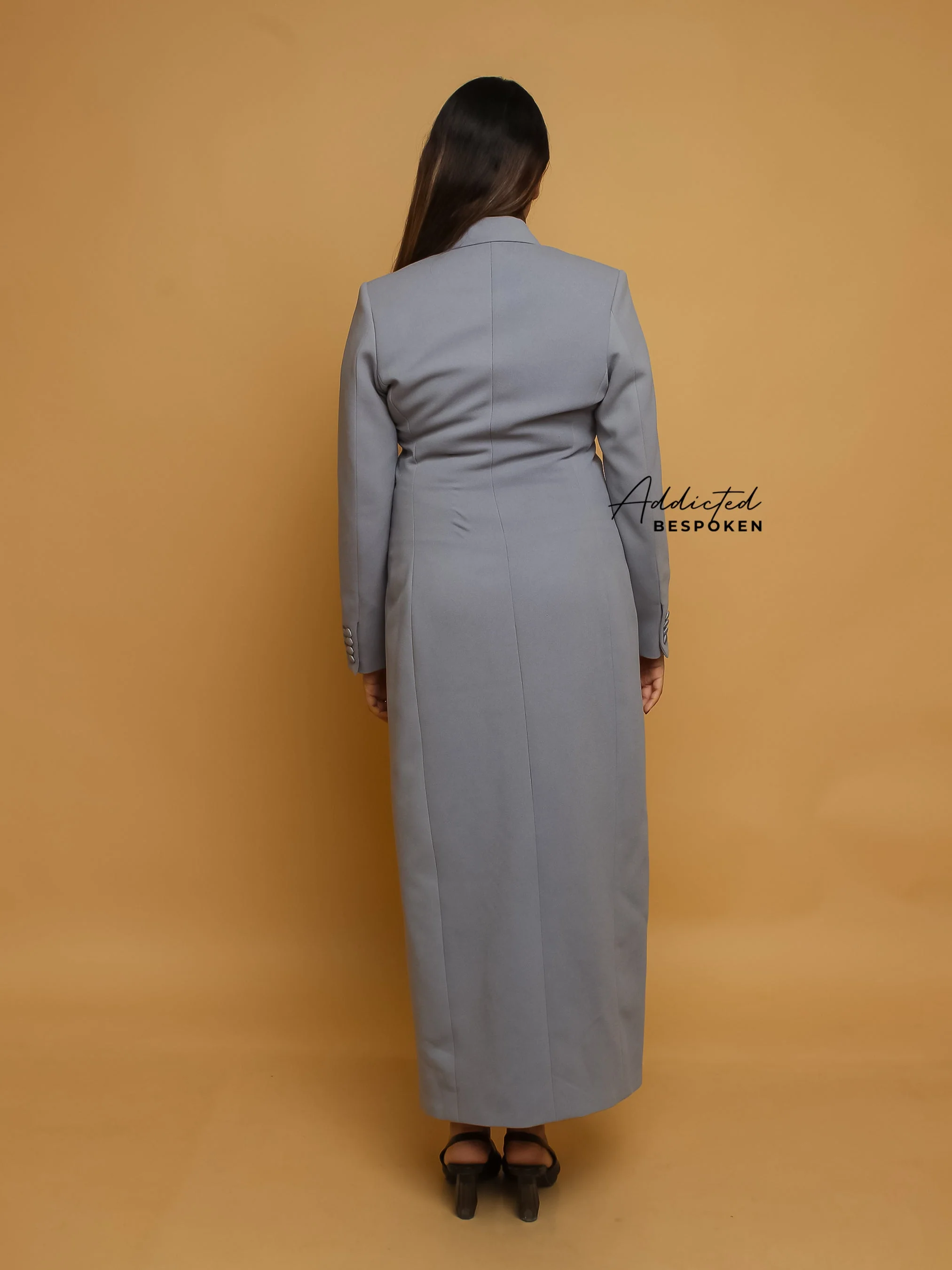 Grey Long Blazer Dress - Image 6