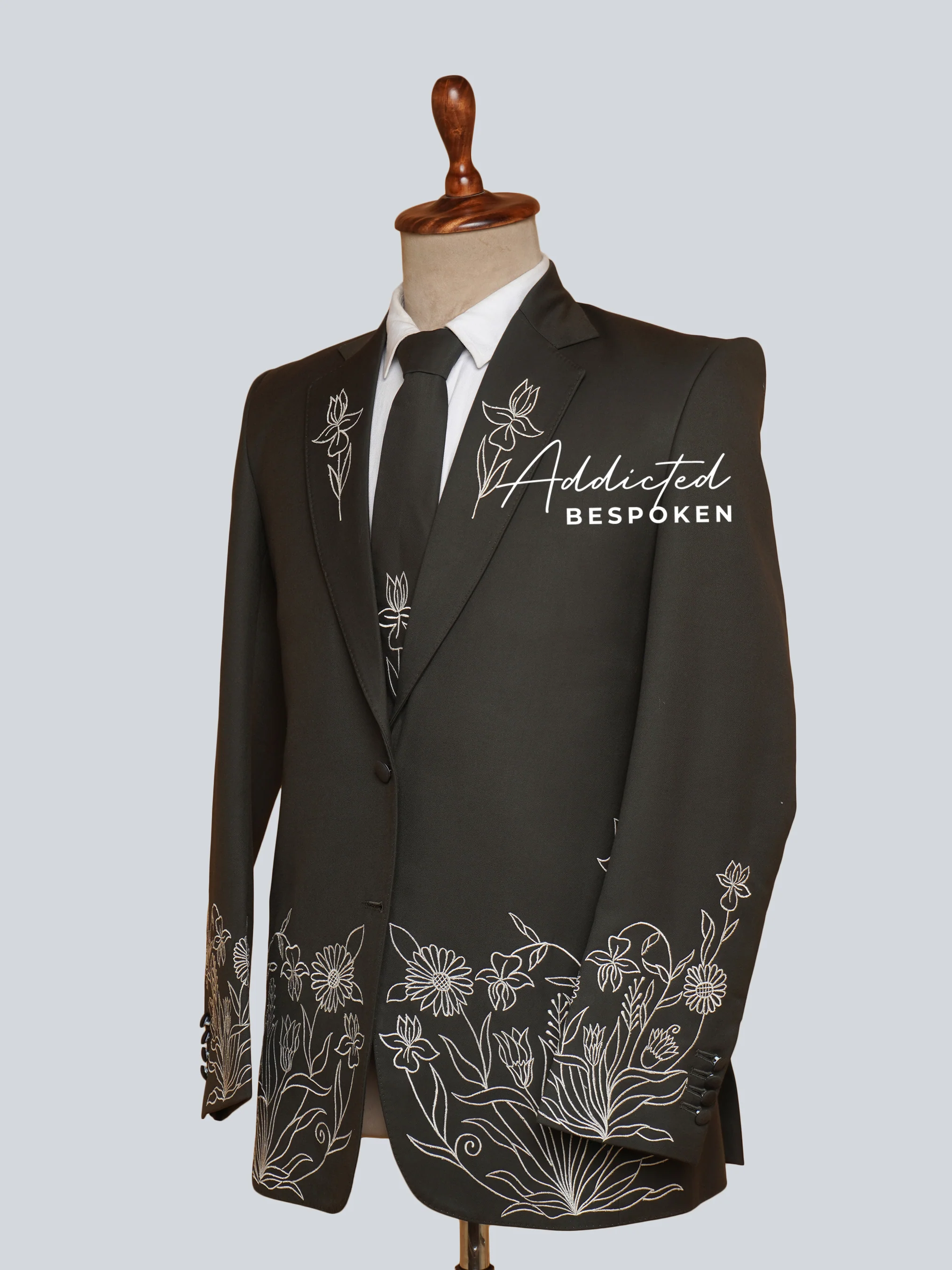 Imperial Embroidered Floral Suit - Image 4