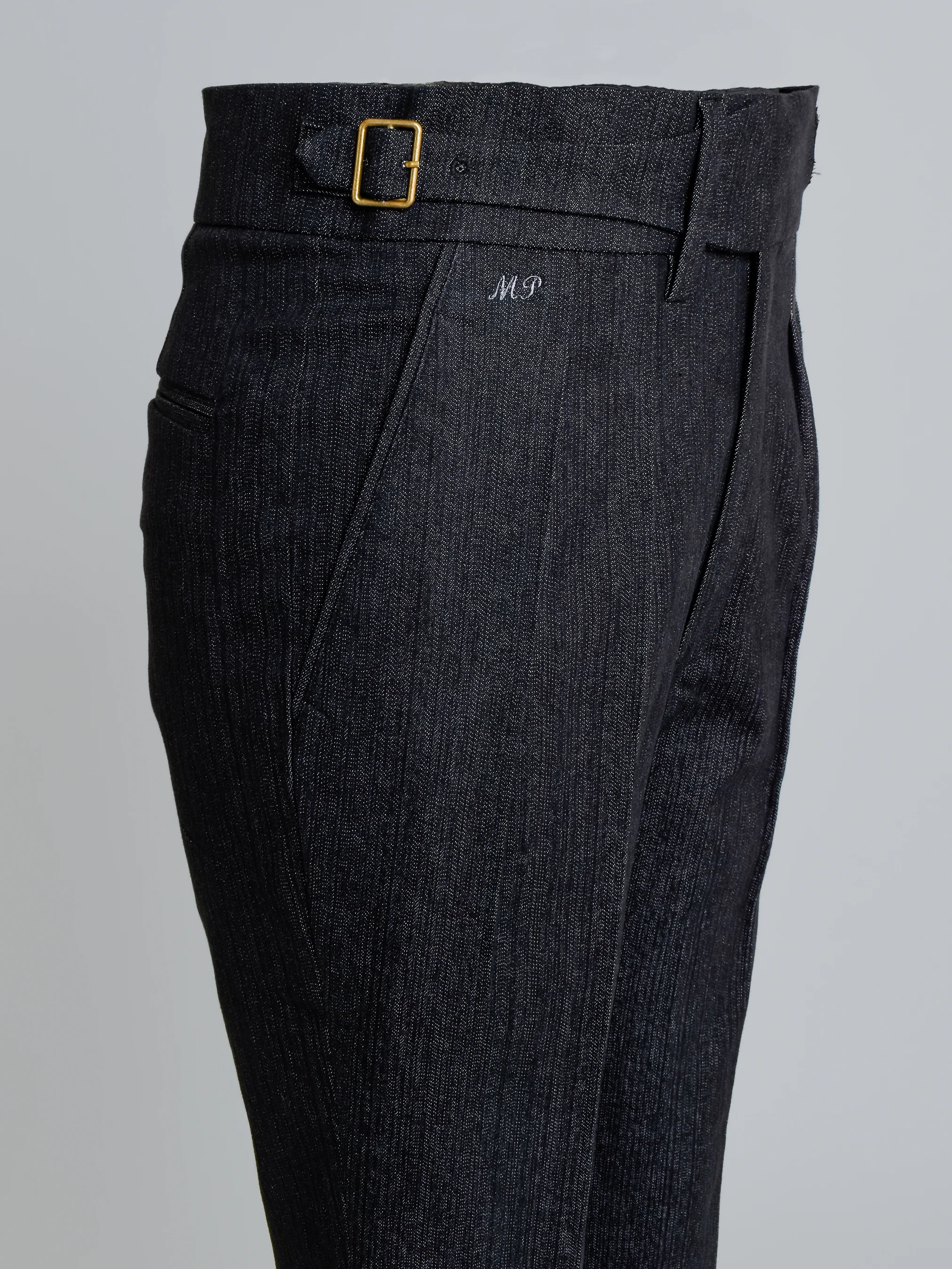 Indigo Denim  Gurkha Pant - Suspender Buttons - Image 5