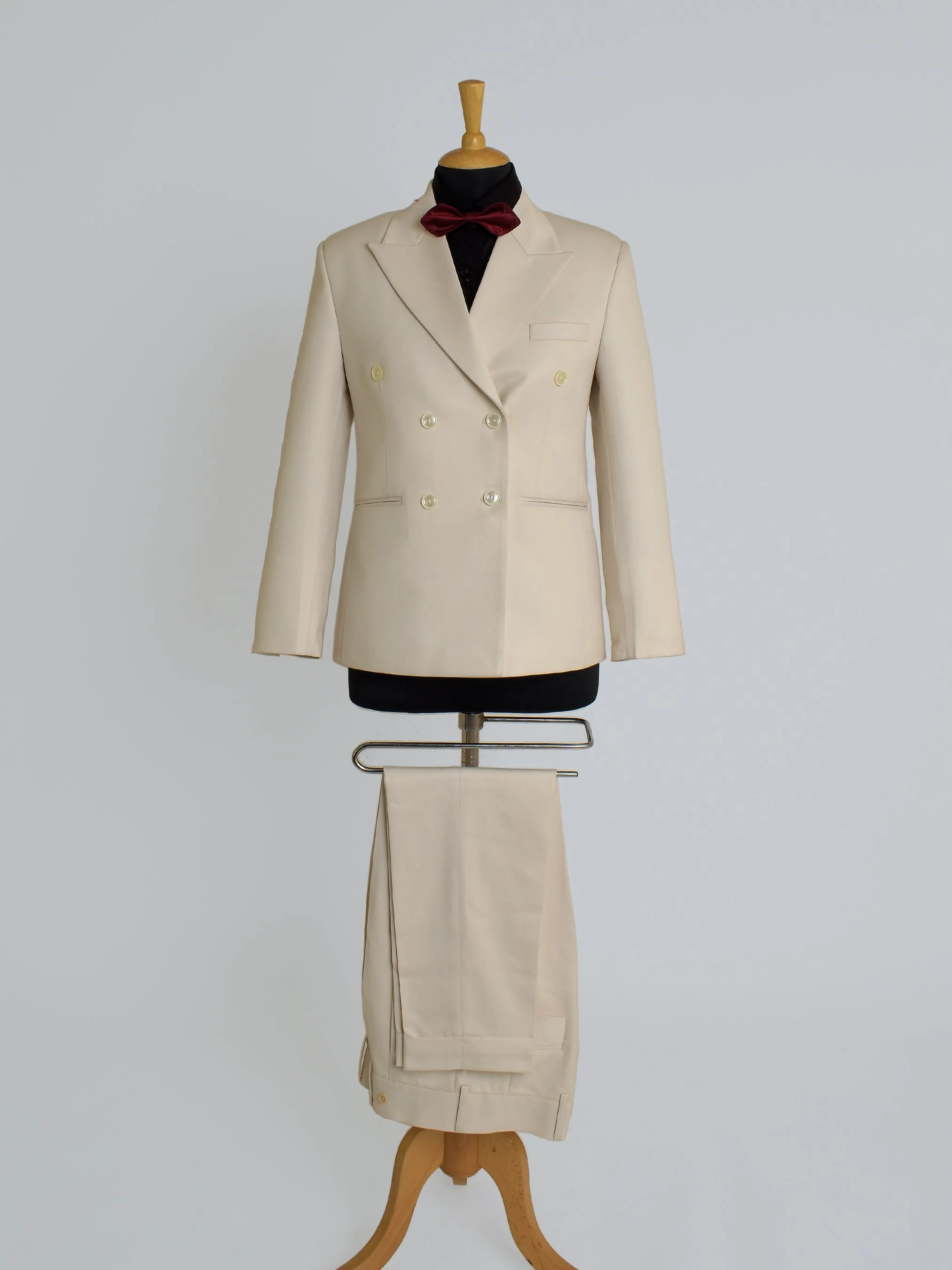 Ivory Double-Breasted Classic Suit