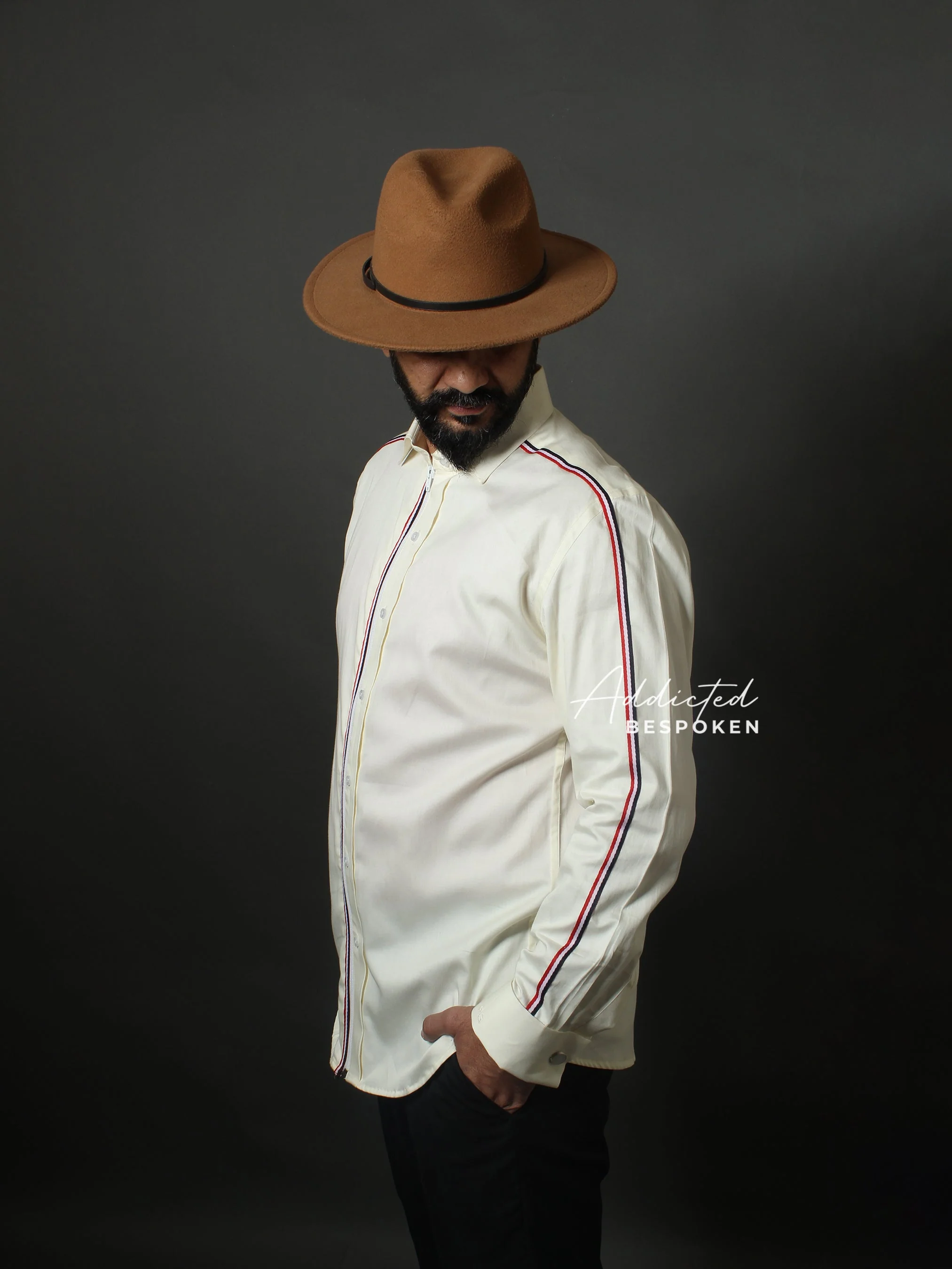 Ivory Zip Tape Shirt - Image 5