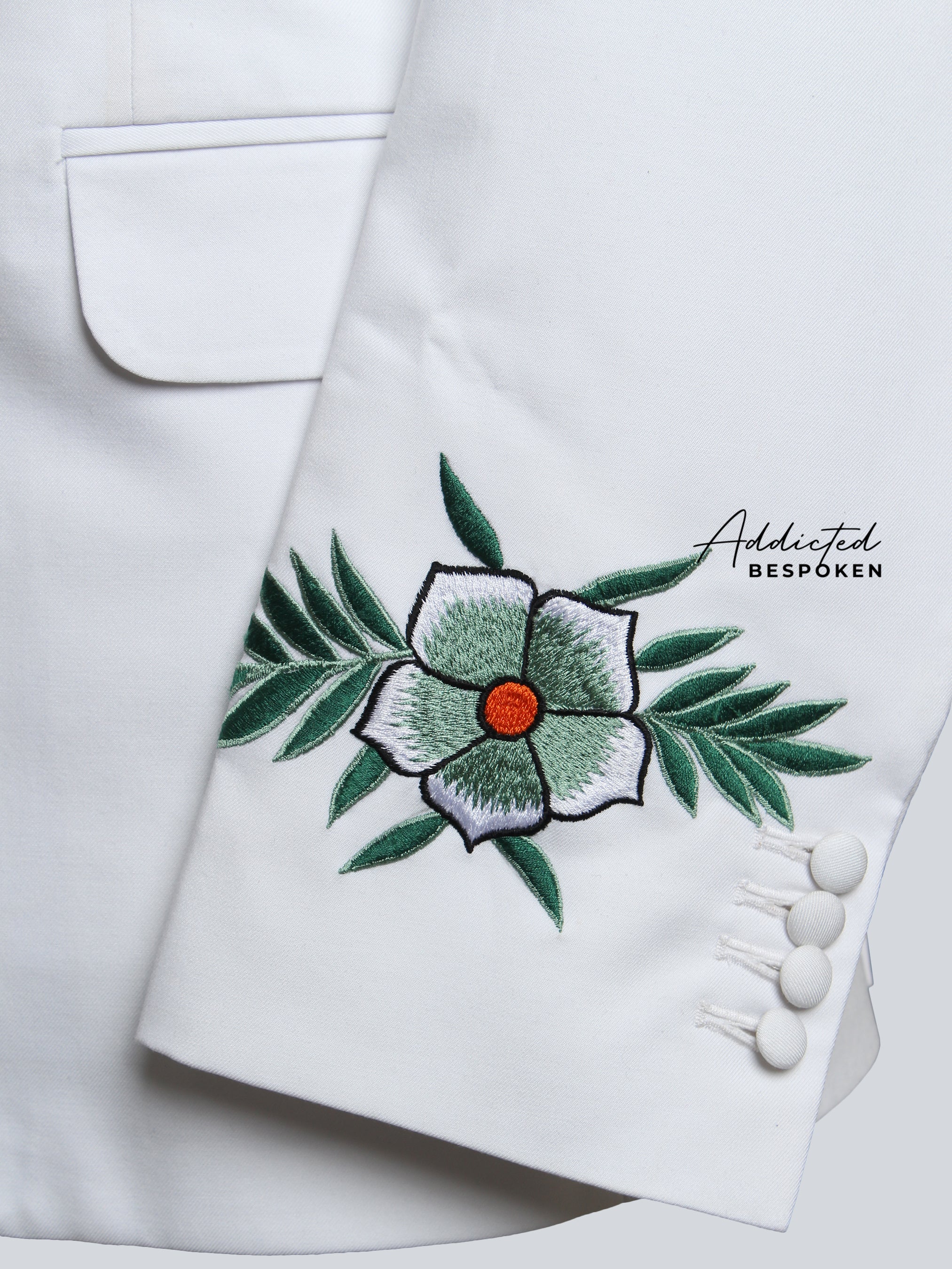 Leafy Floral Design Suit - Image 7