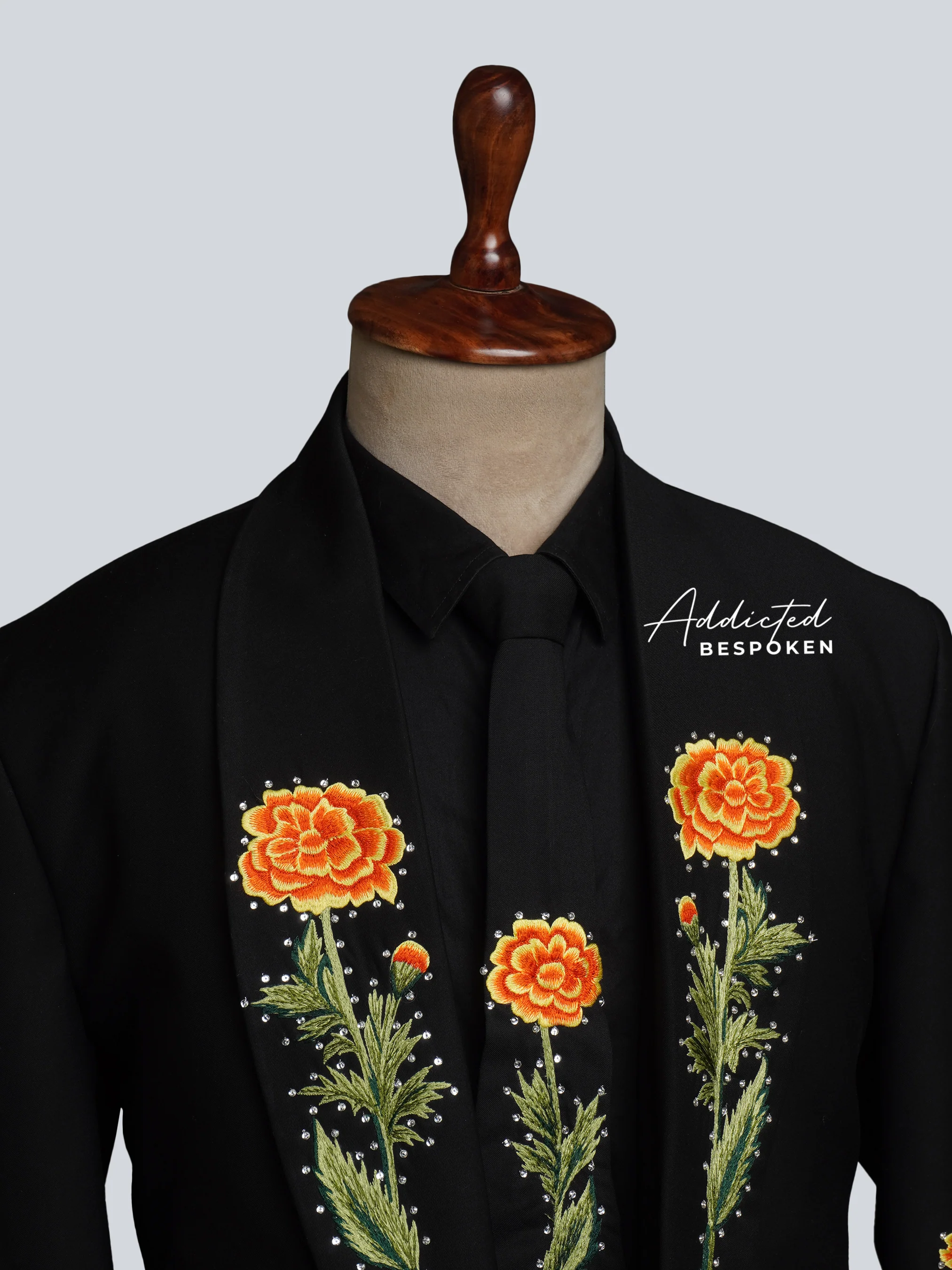 Marigold Vibrant Floral Embroidered Suit - Image 5