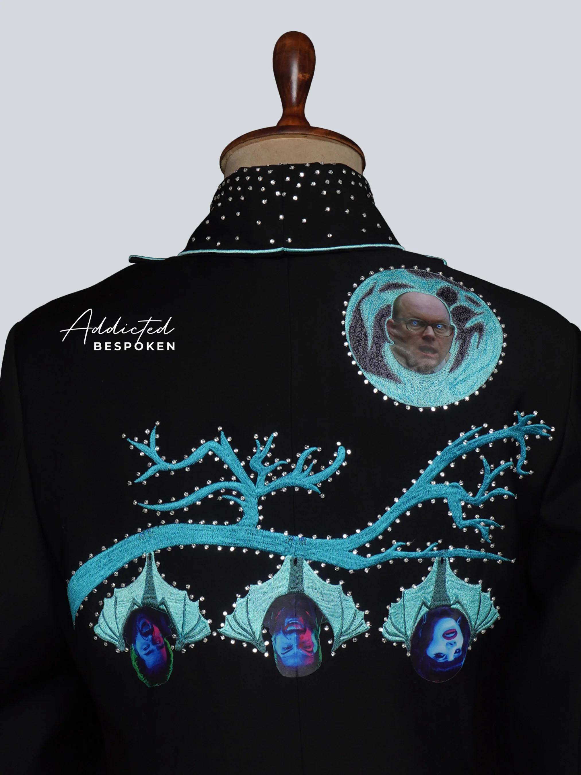 Midnight Lunar & Bat Embroidered Suit - Image 8