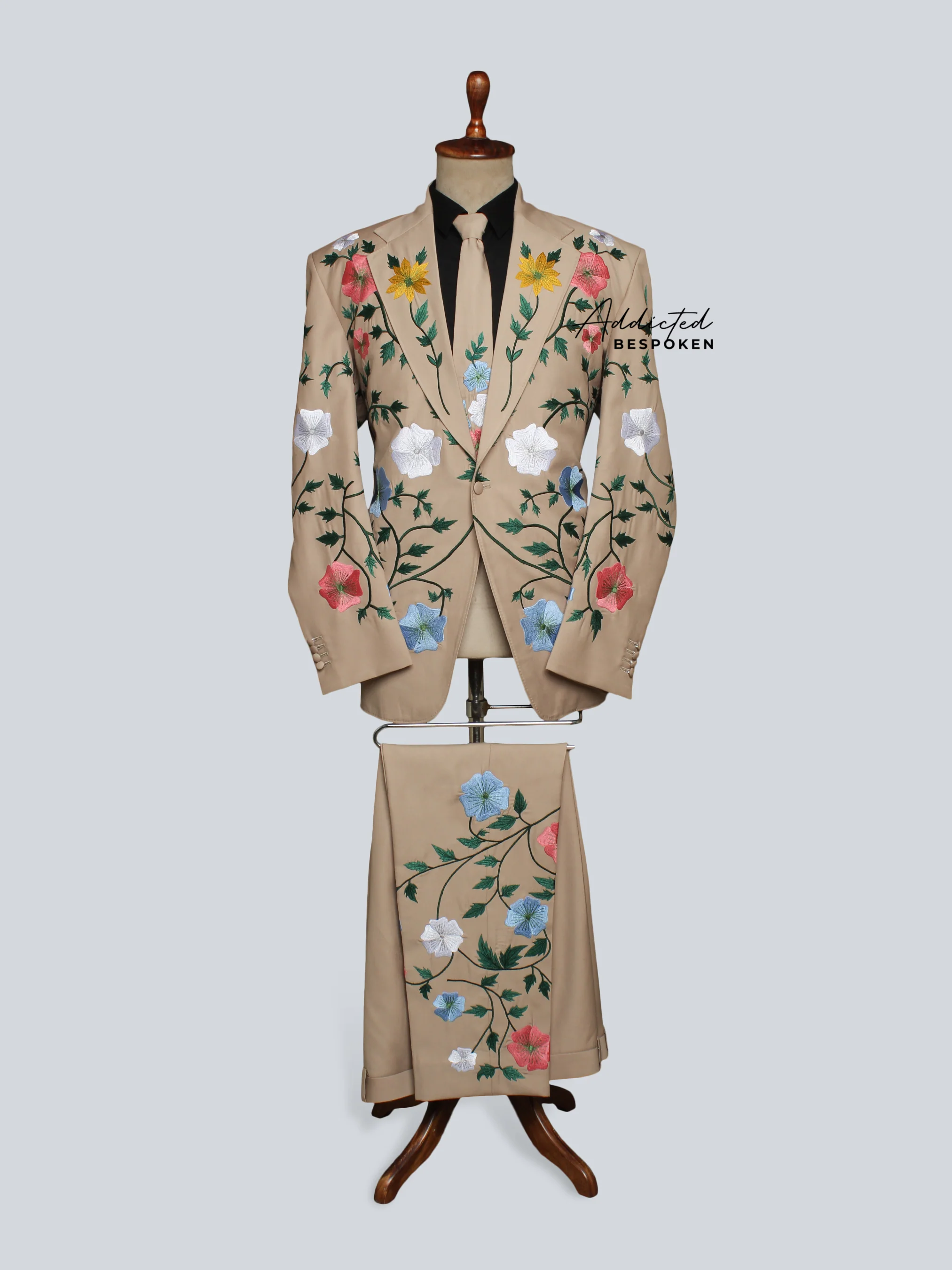 Multicolor Floral Embroidered Suit - Image 2