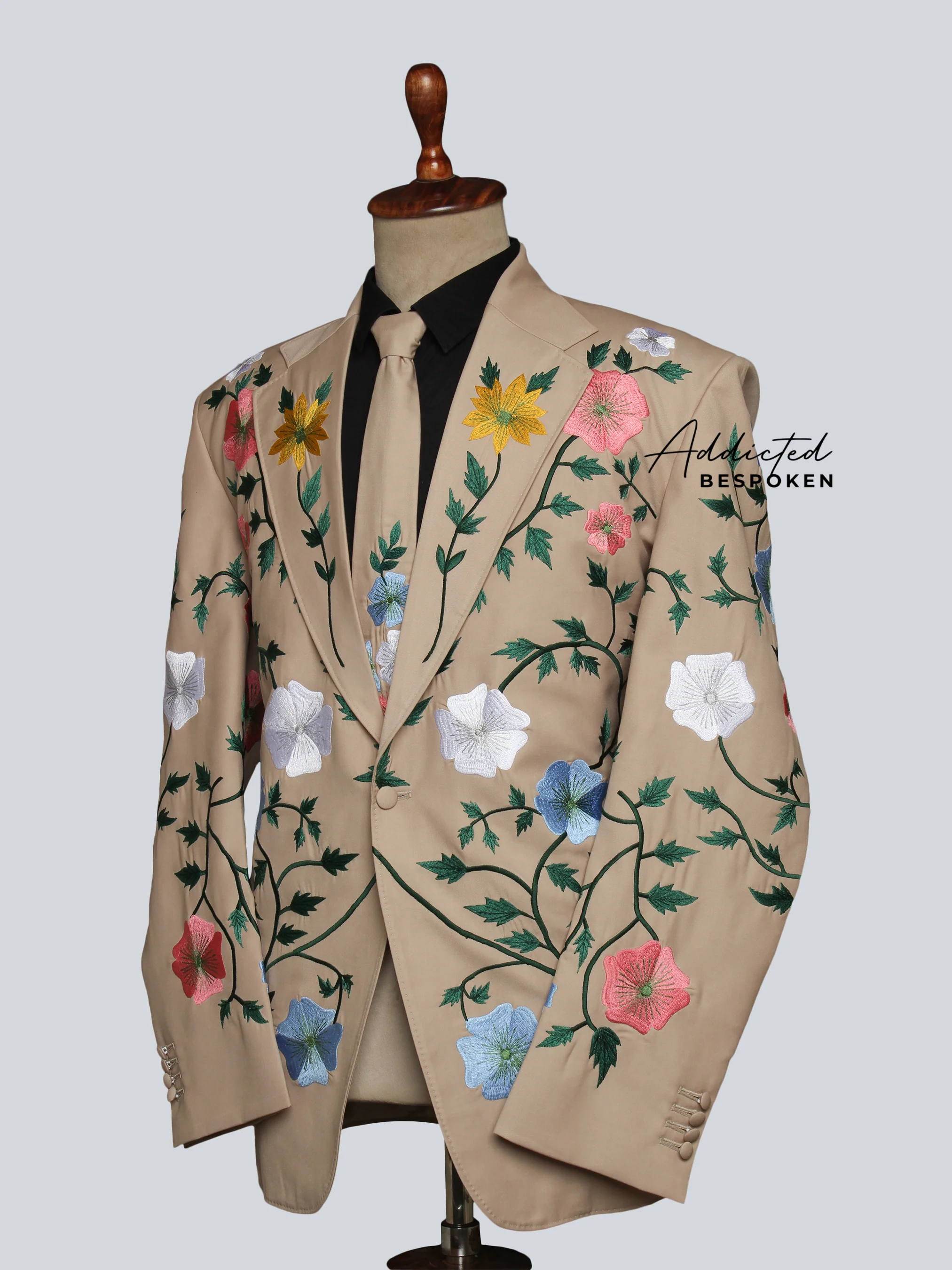 Multicolor Floral Embroidered Suit - Image 4
