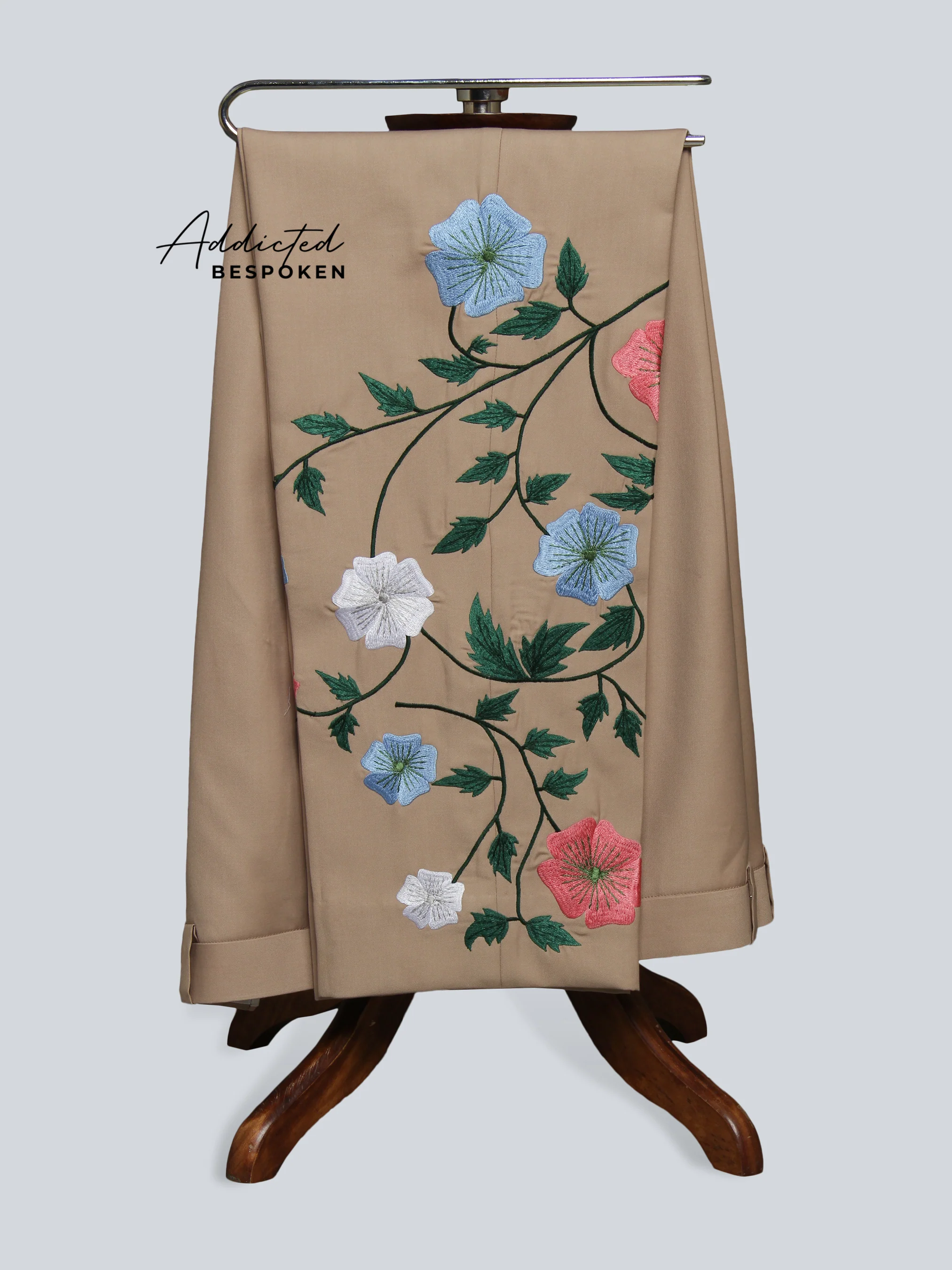 Multicolor Floral Embroidered Suit - Image 8