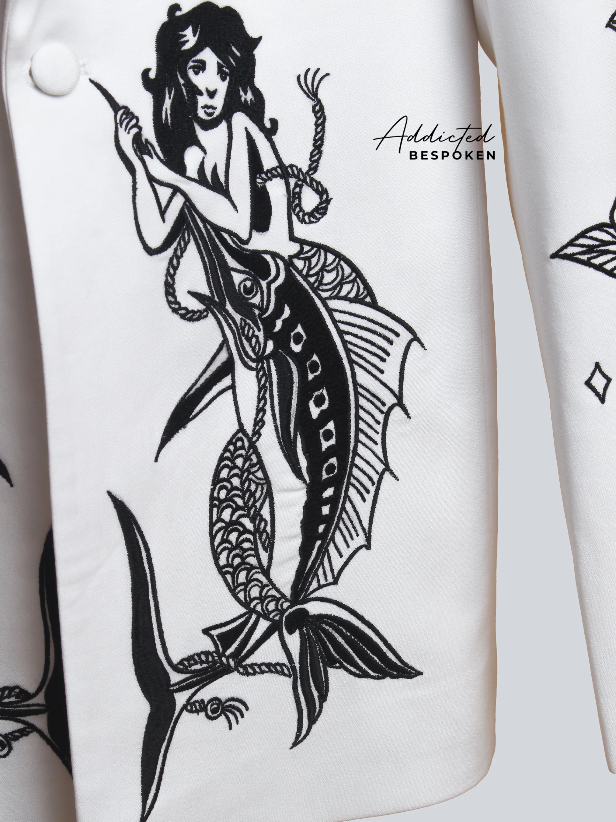 Mystical Mermaid Embroidered Suit - Image 5